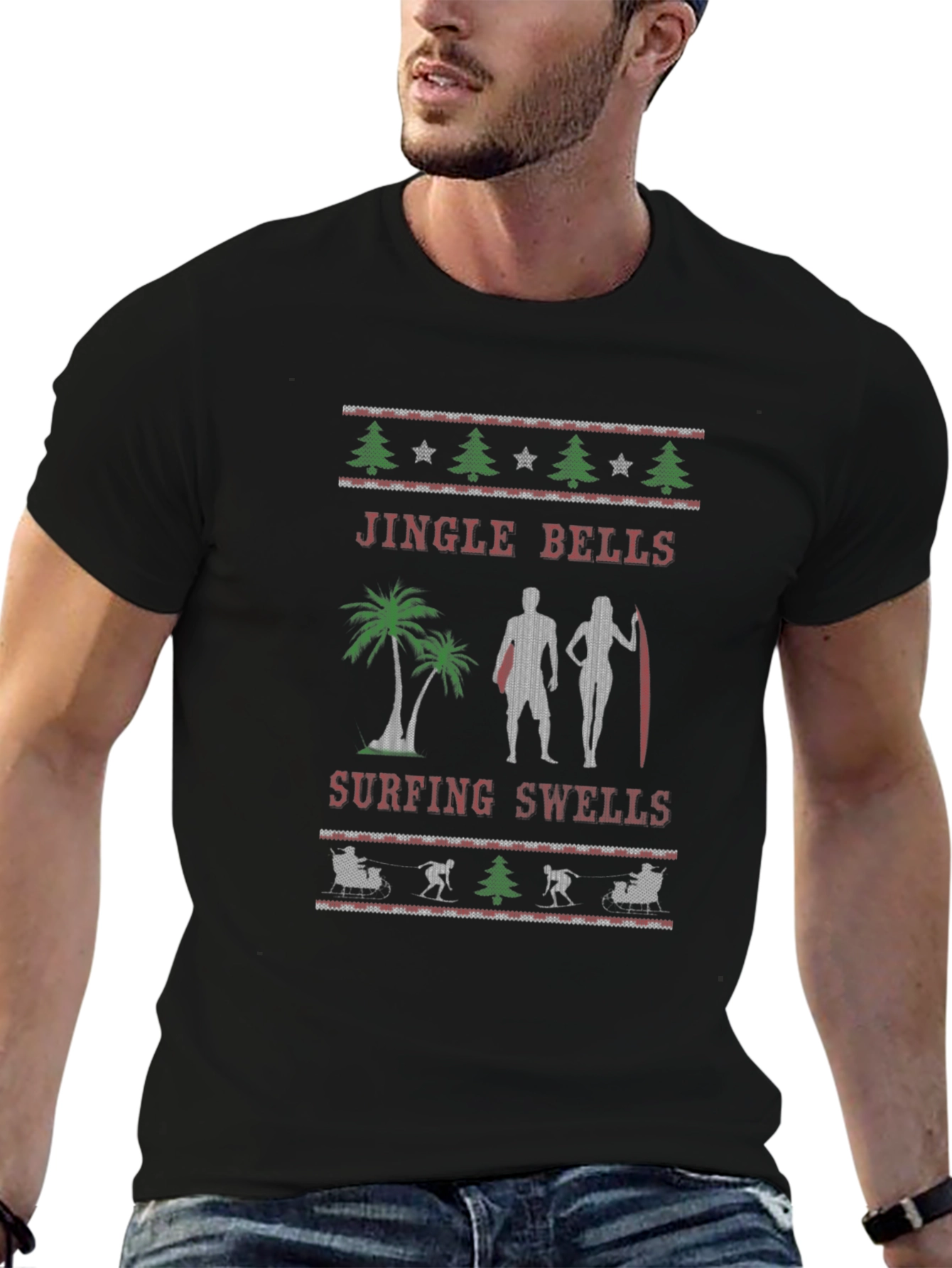 Surfing Swells Holiday Tee