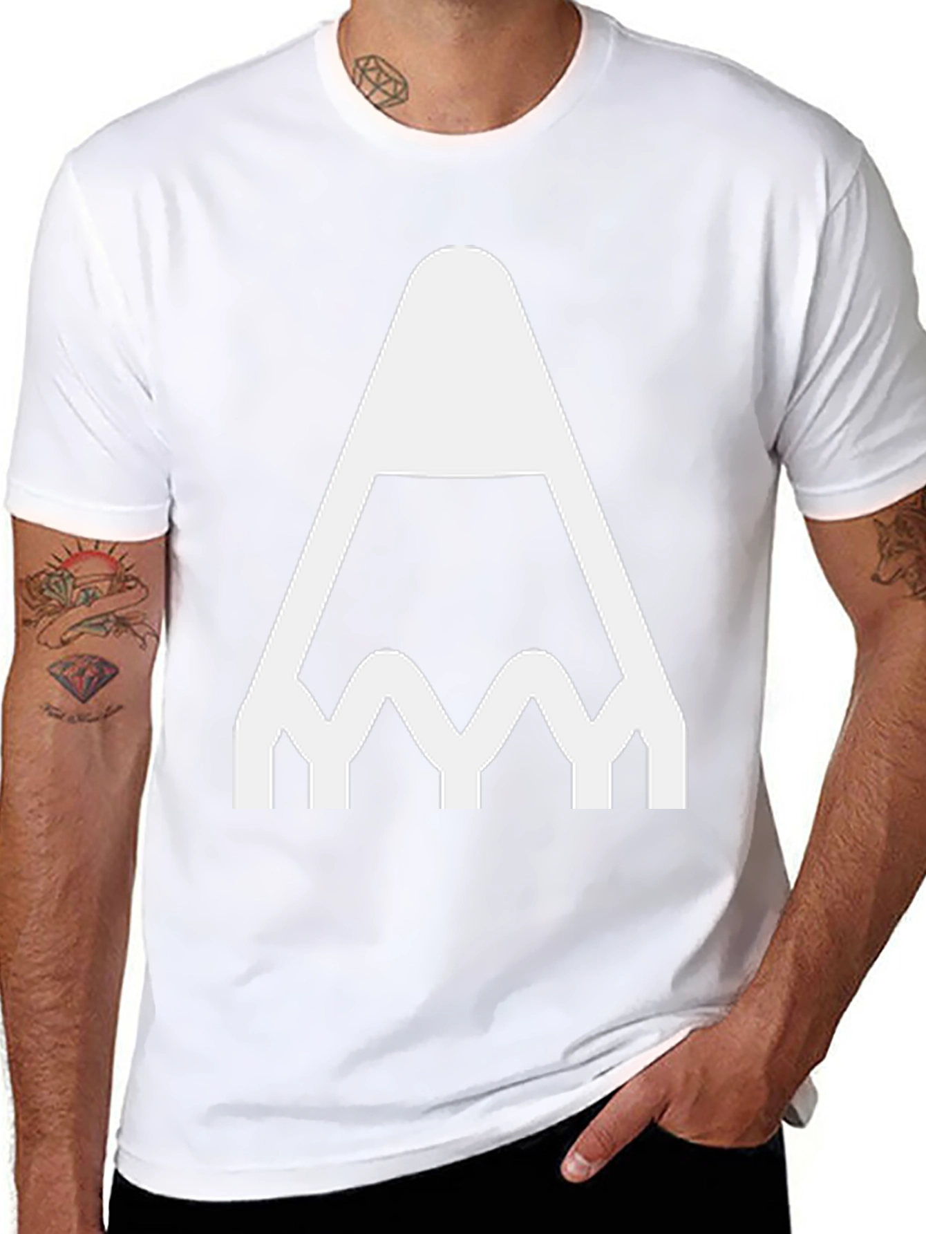Pencil Icon Black T-Shirt