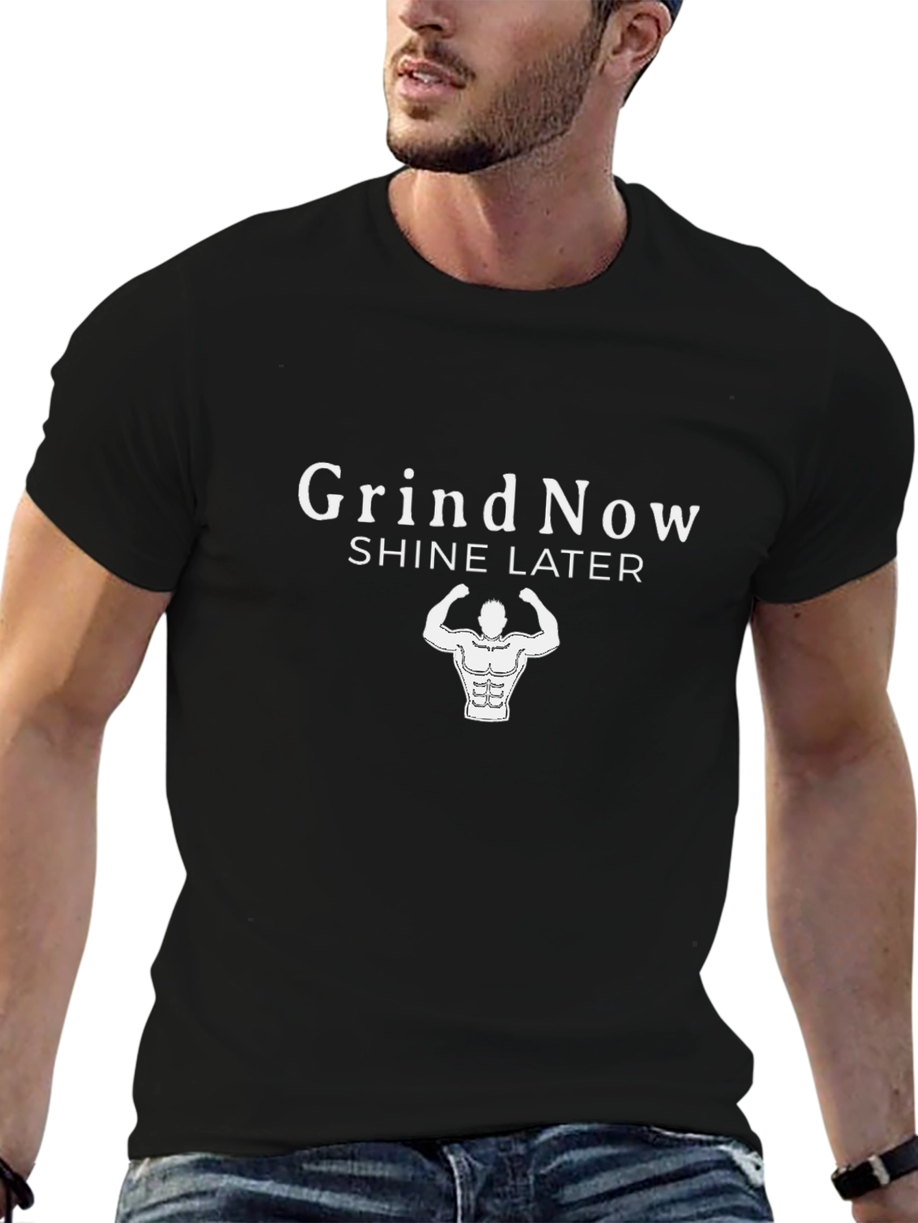 Grind Now Shine Later Black T-Shirt