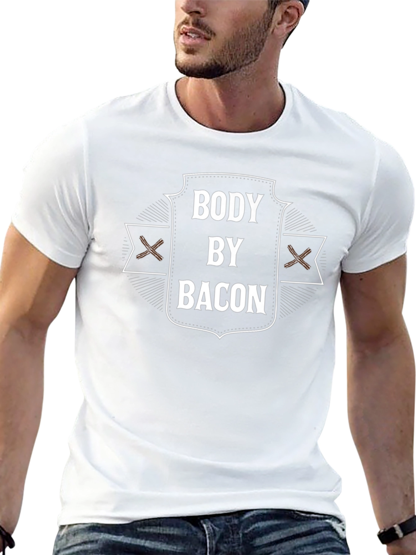 Body By Bacon Graphic Tee - Mens Black T-Shirt