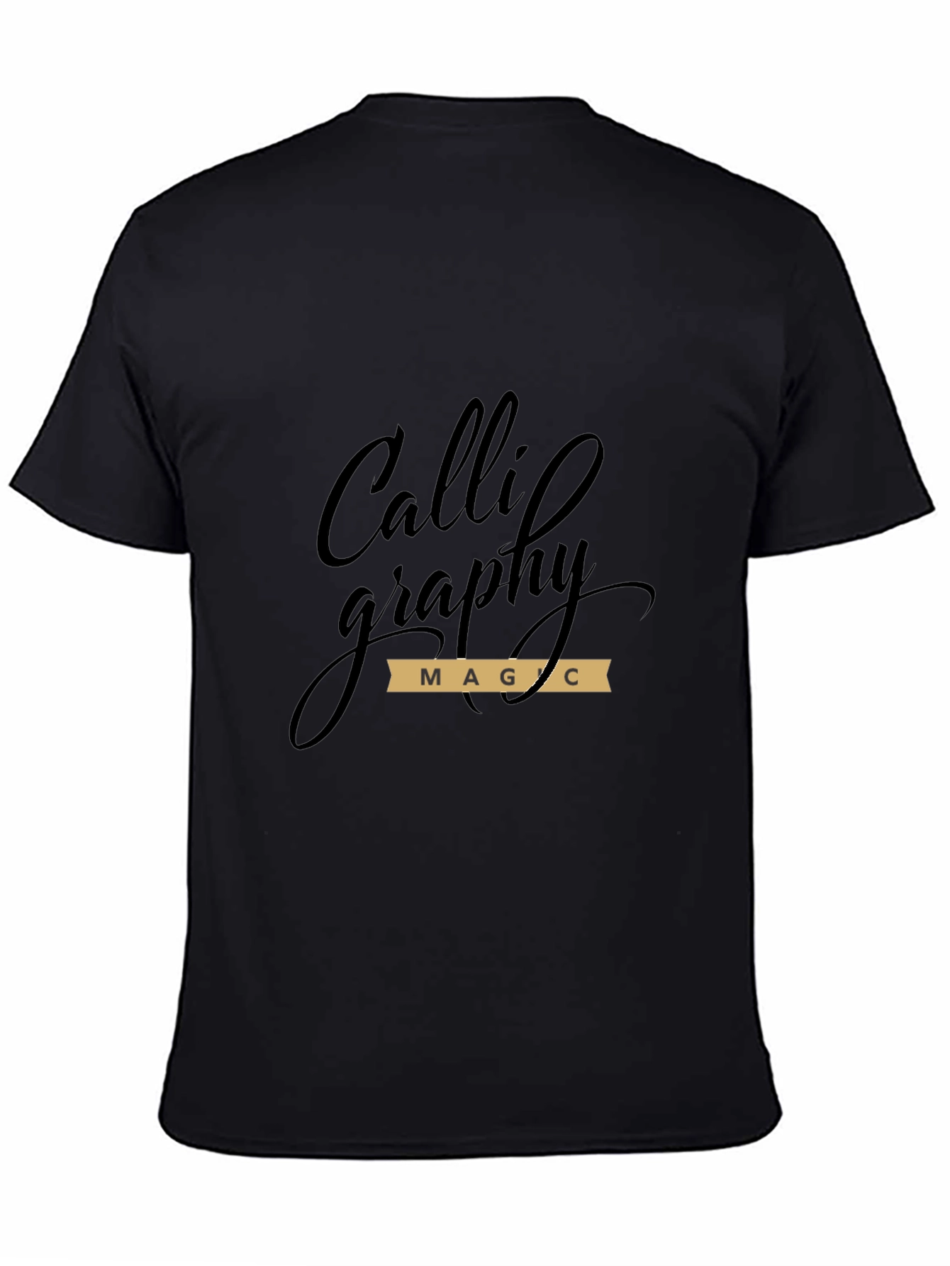 Calligraphy Magic Black Graphic T-Shirt