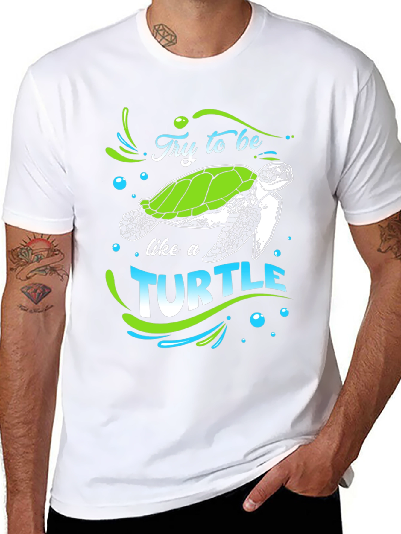 Try to Be Like a Turtle Graphic T-Shirt