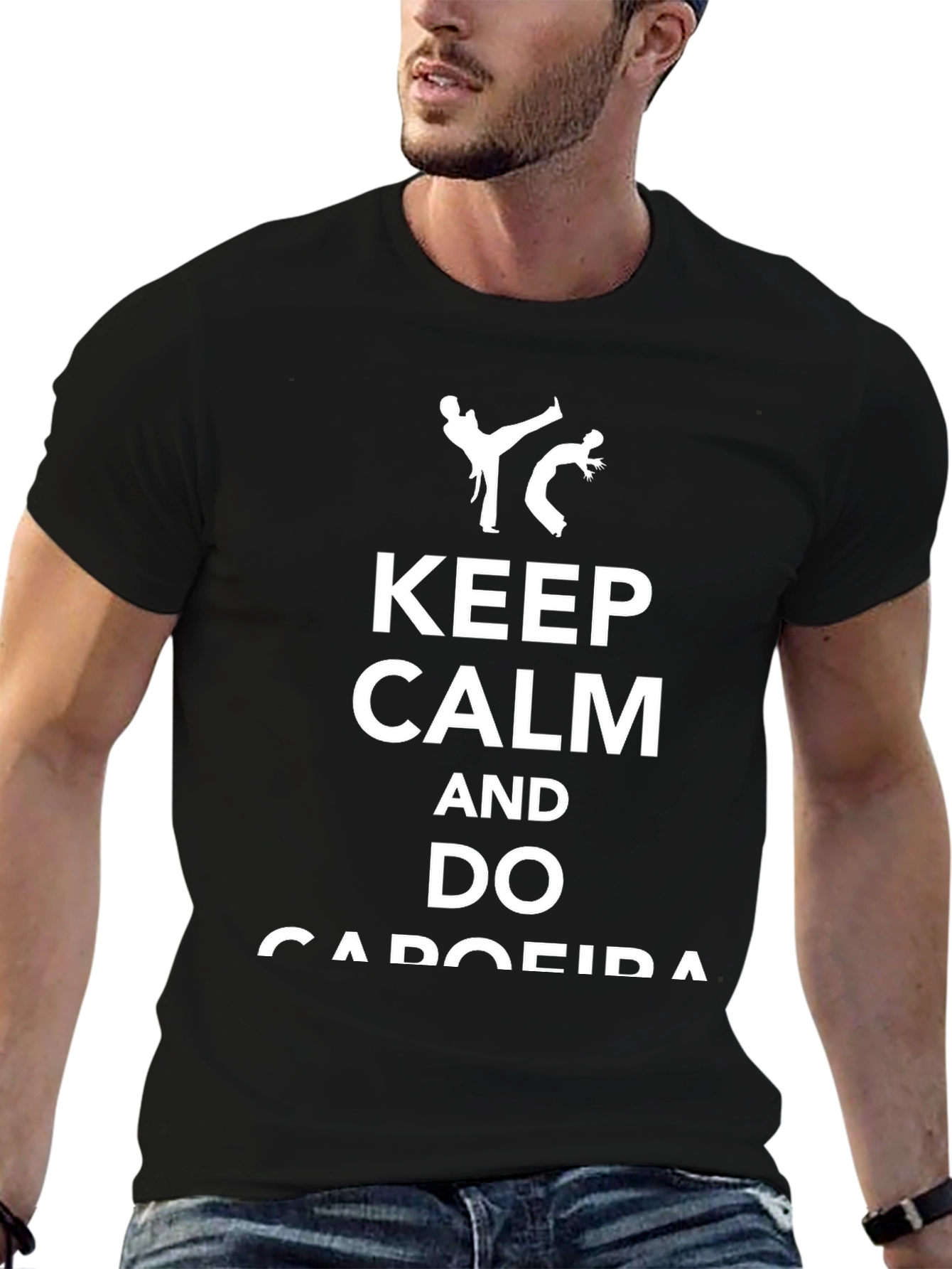 Keep Calm and Do Capoeira Black T-Shirt
