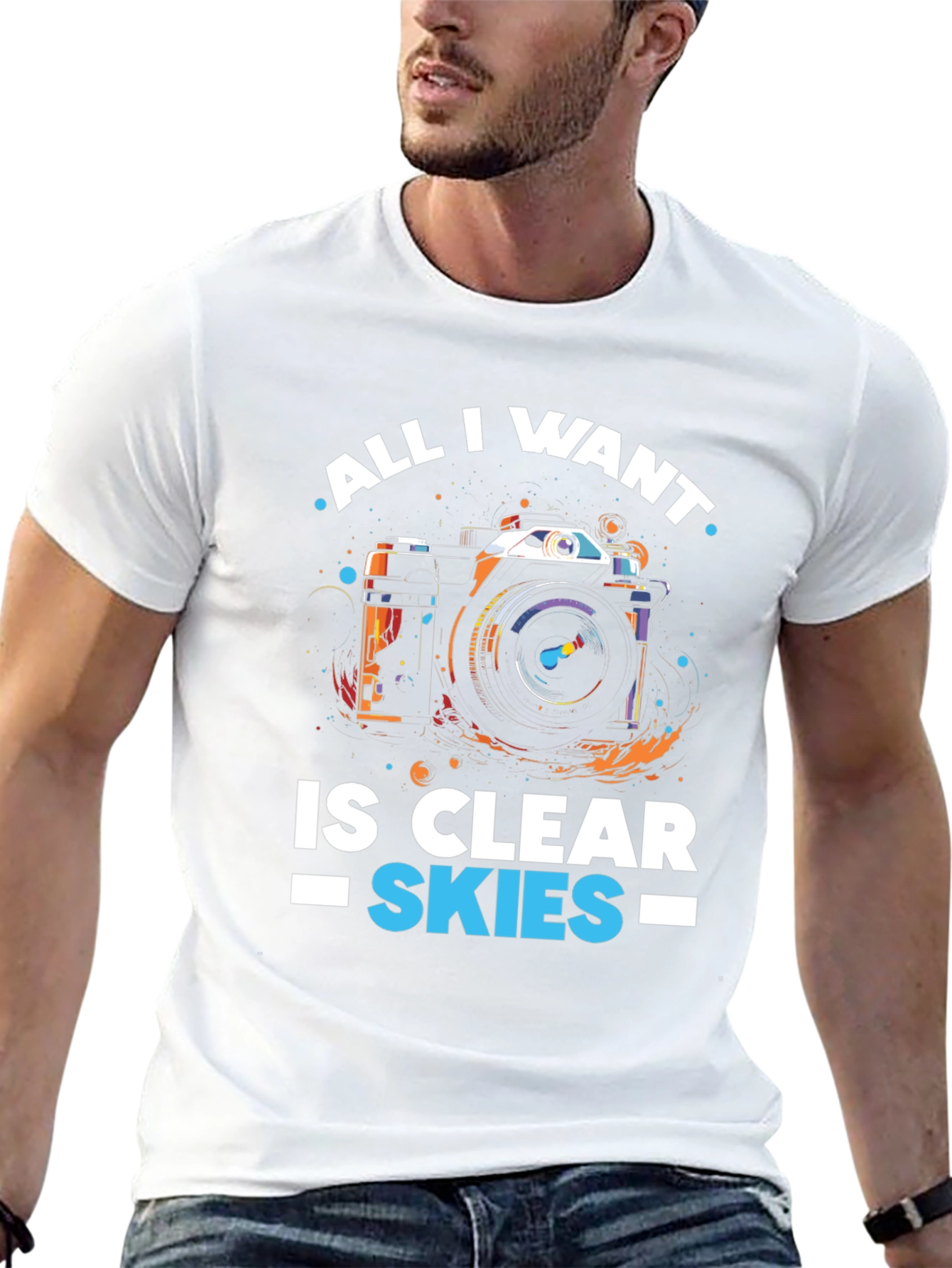 Clear Skies Camera Graphic T-Shirt