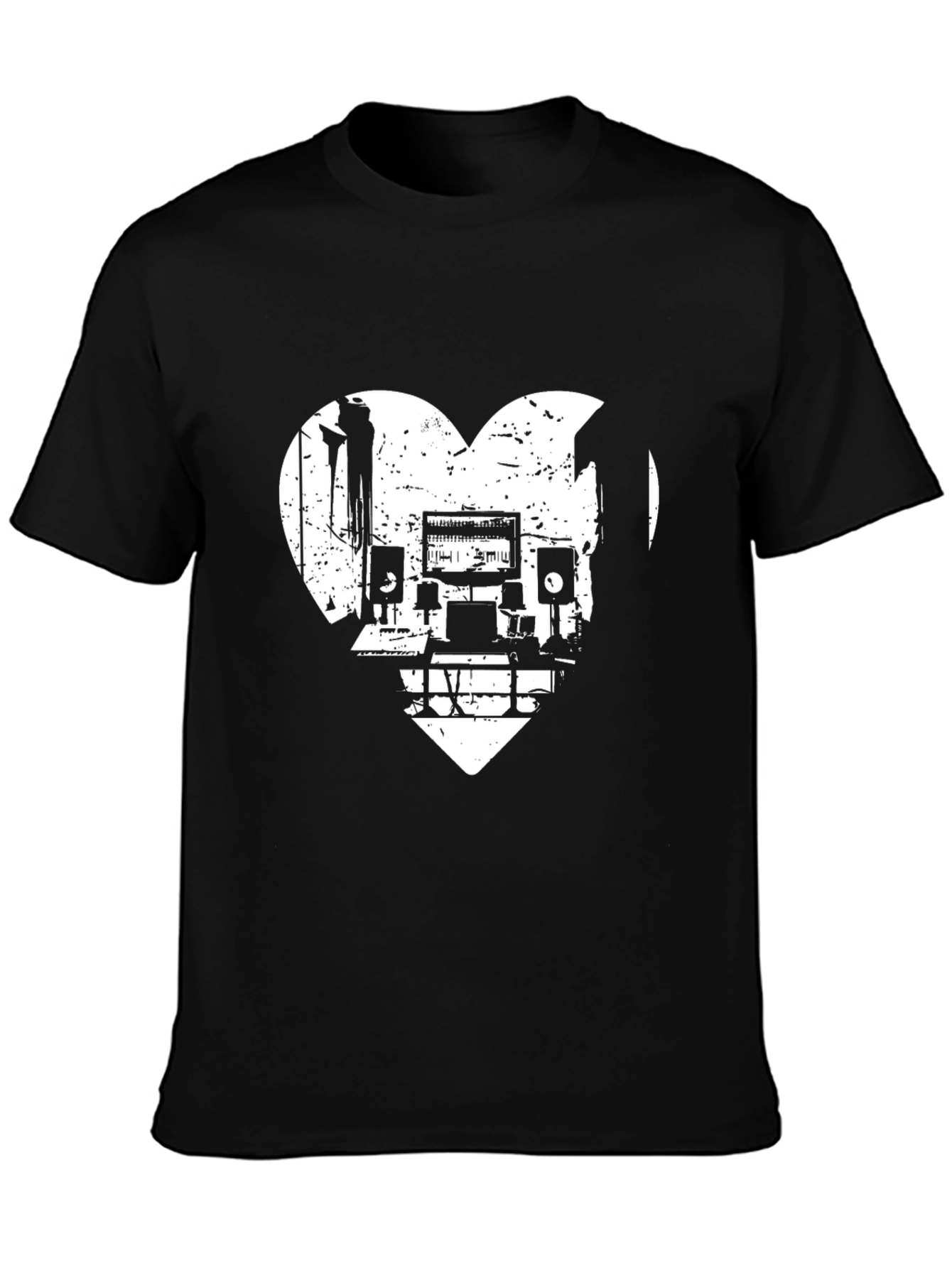 Music Studio Heart Graphic Tee