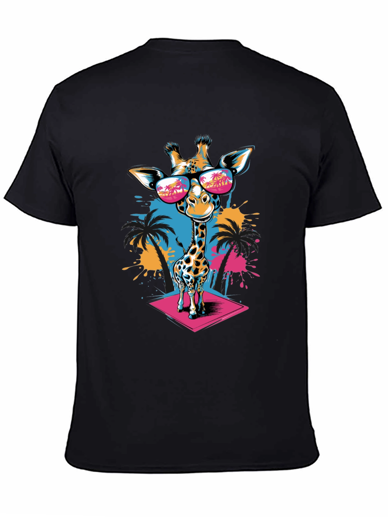 Cool Giraffe Graphic Tee - Tropical Vibes