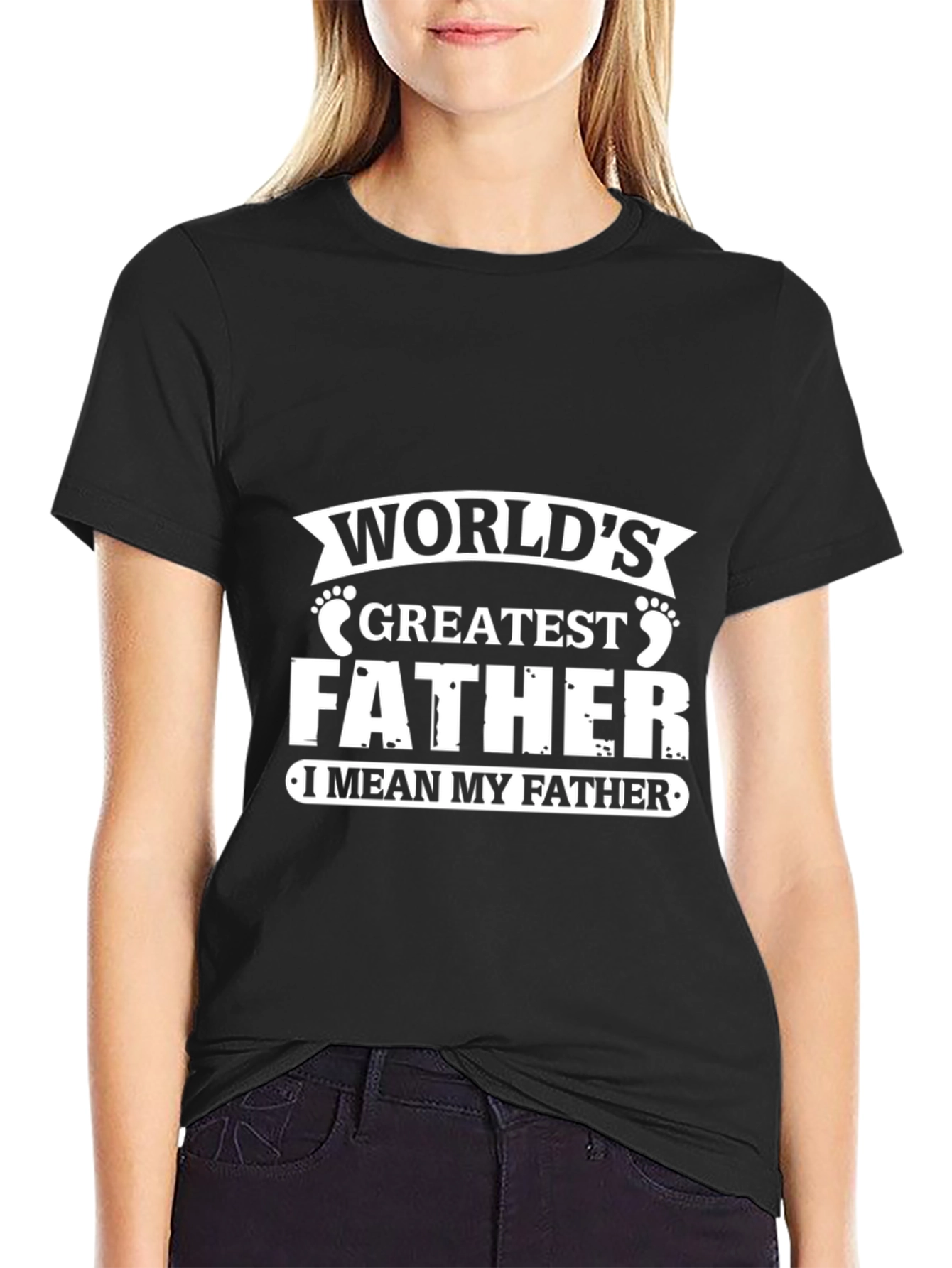 Worlds Greatest Father Graphic Tee - Black