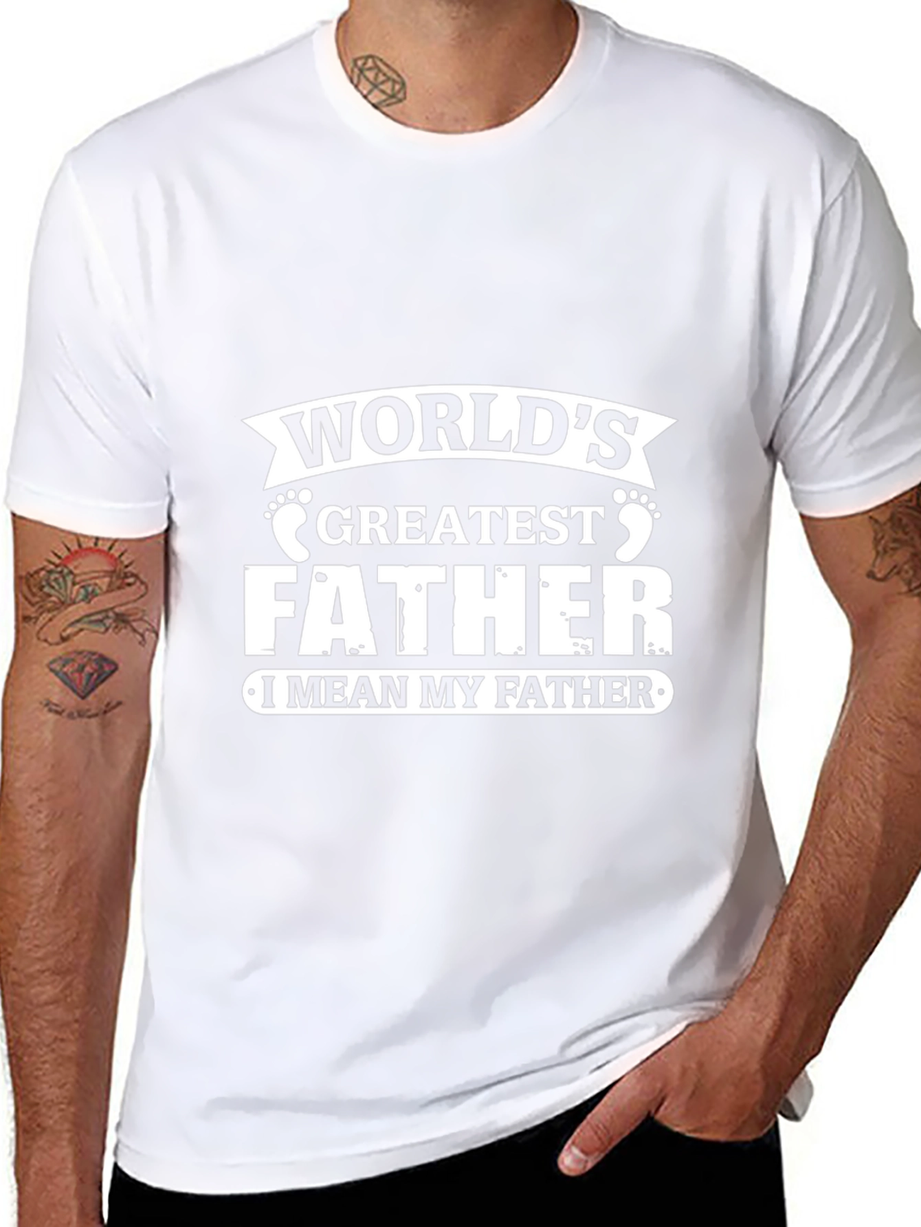 Worlds Greatest Father Graphic Tee - Black
