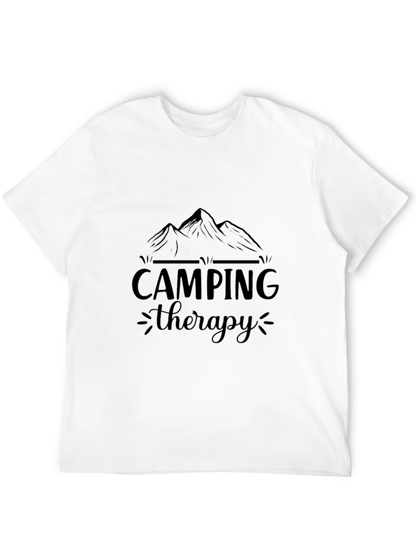 Camping Therapy Black Graphic Tee