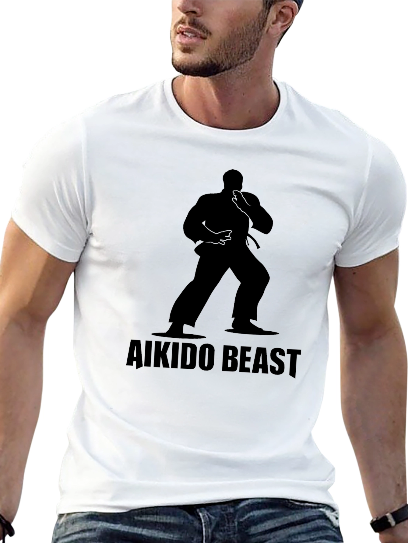 Aikido Beast Black T-Shirt - Martial Arts Design