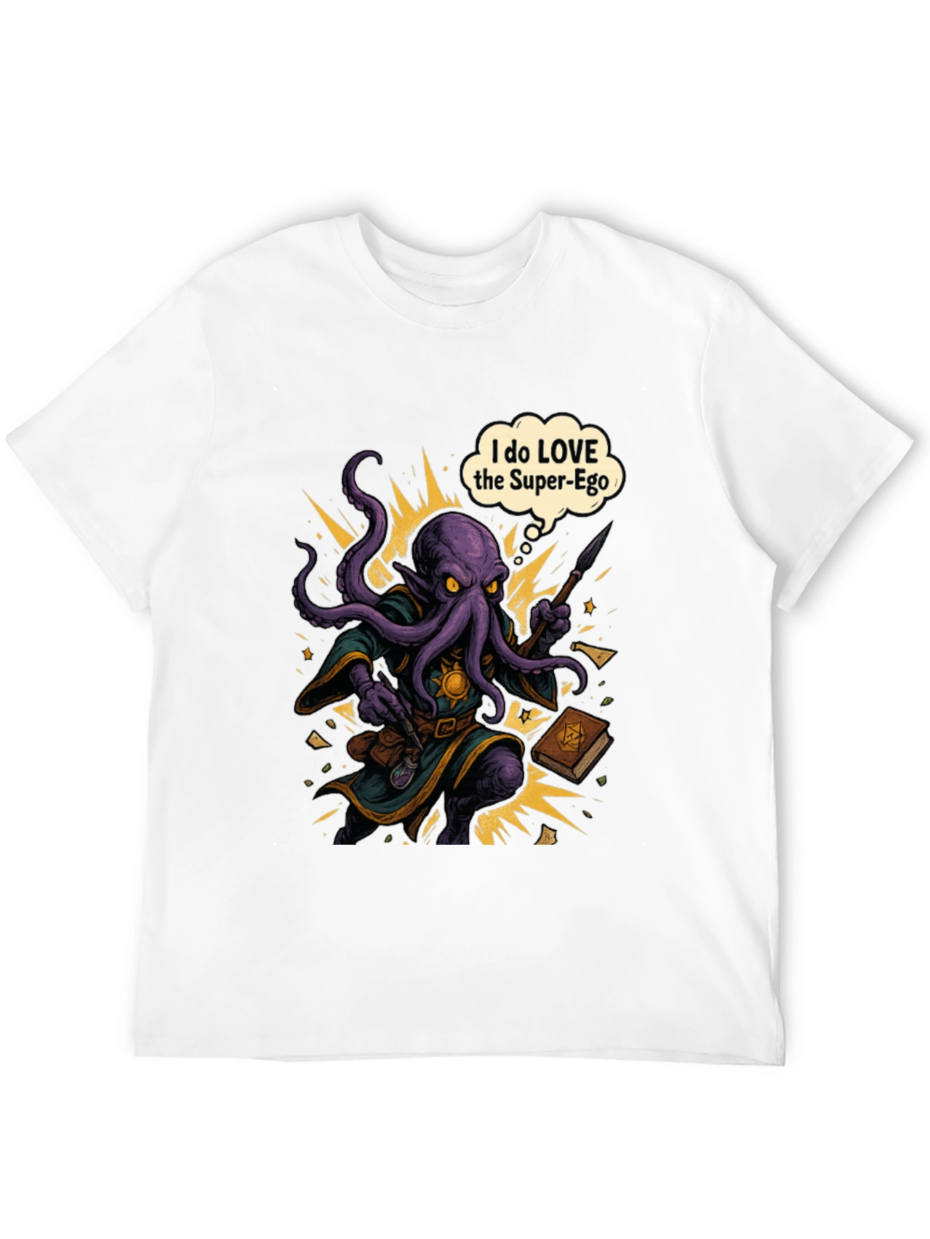 Super-Ego Octopus Wizard Graphic T-Shirt