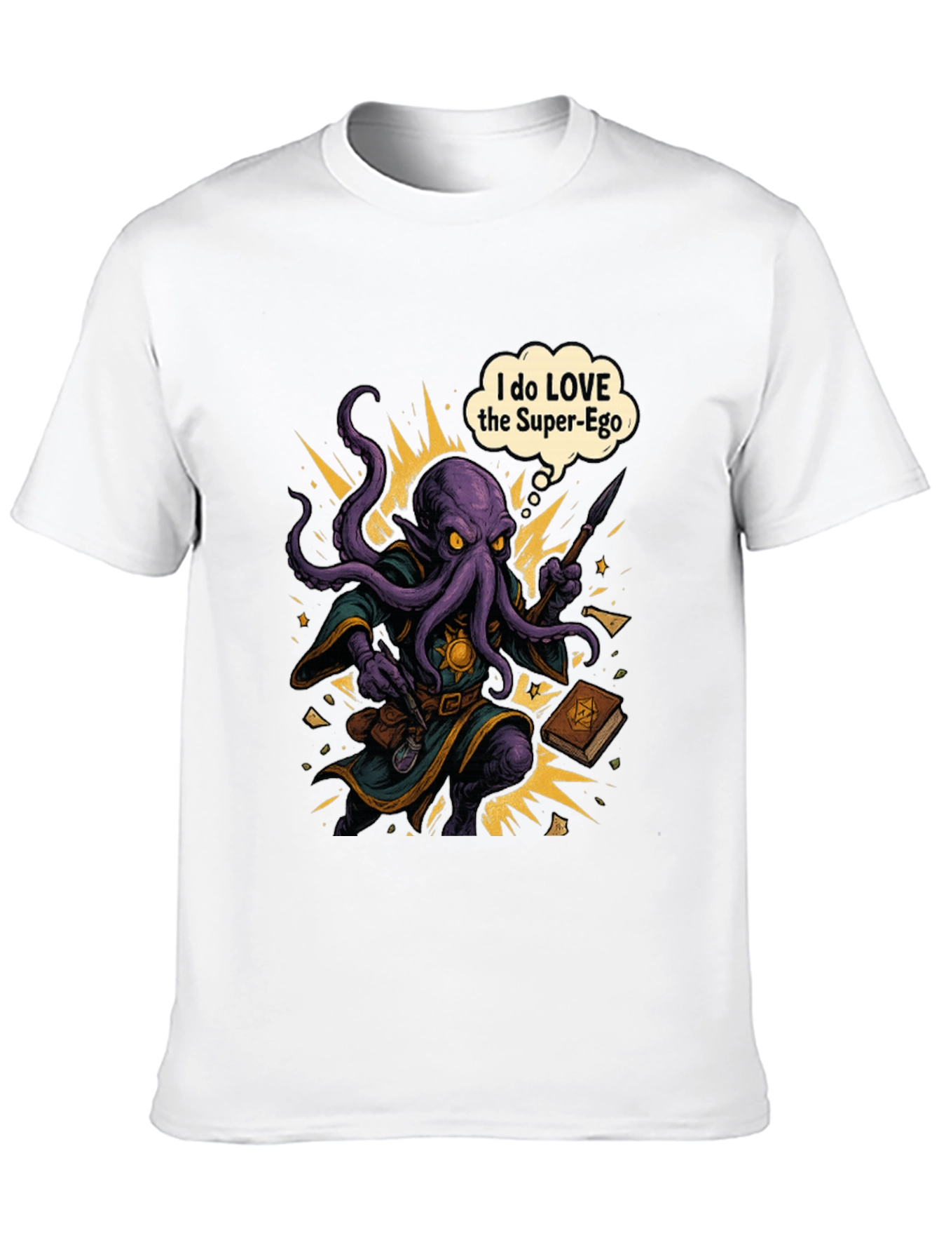 Super-Ego Octopus Wizard Graphic T-Shirt