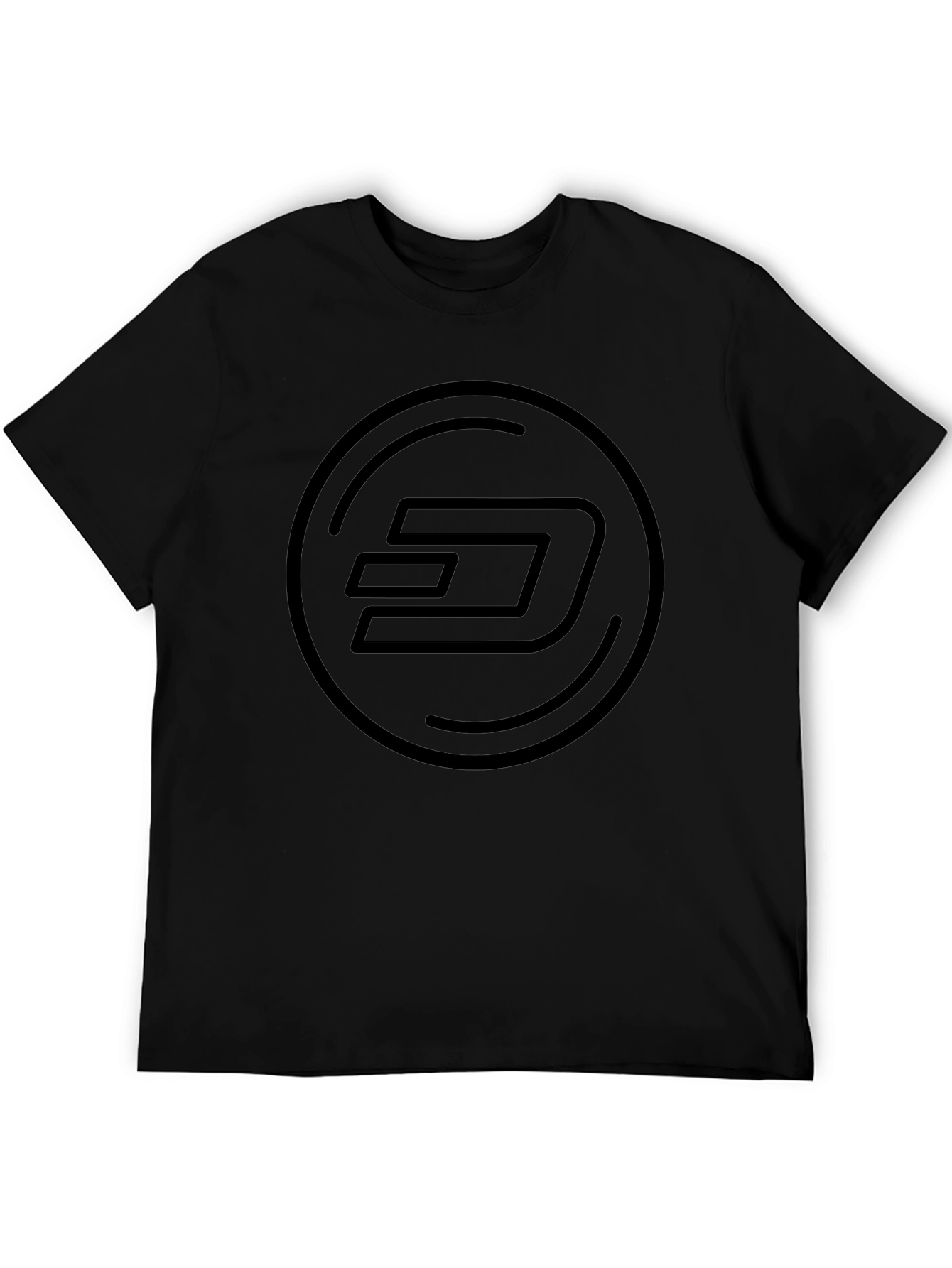 Black Dash Logo T-Shirt - Crypto Currency Style