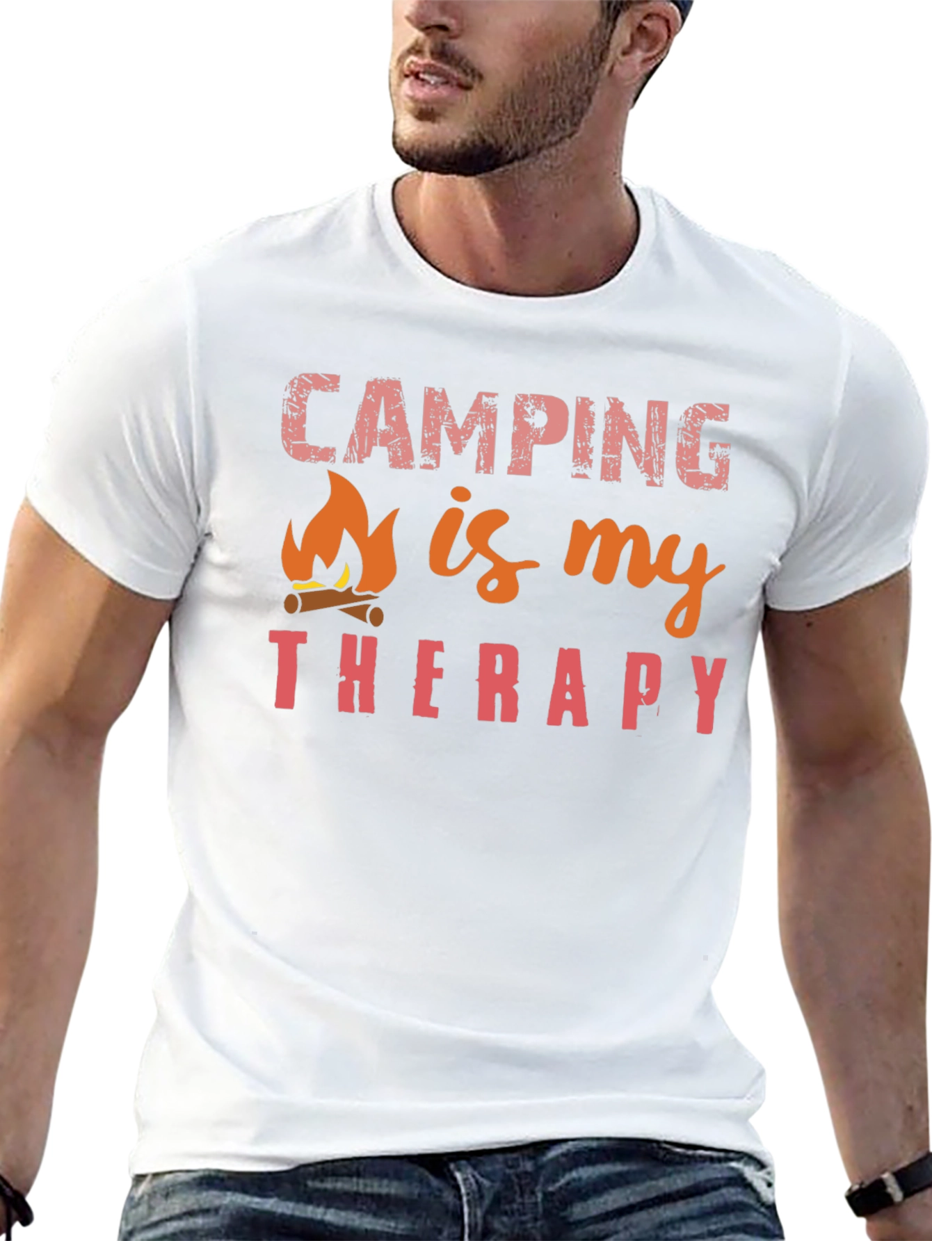 Camping Is My Therapy Graphic T-Shirt