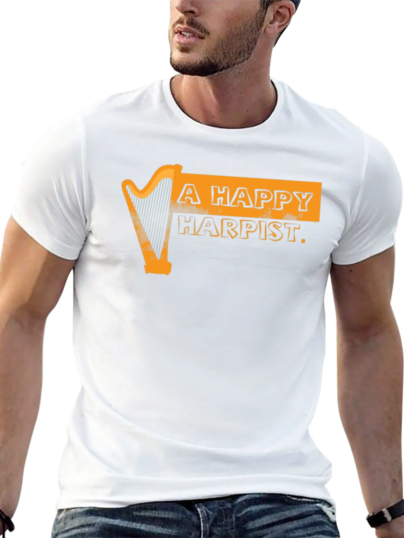 A Happy Harpist Graphic Tee