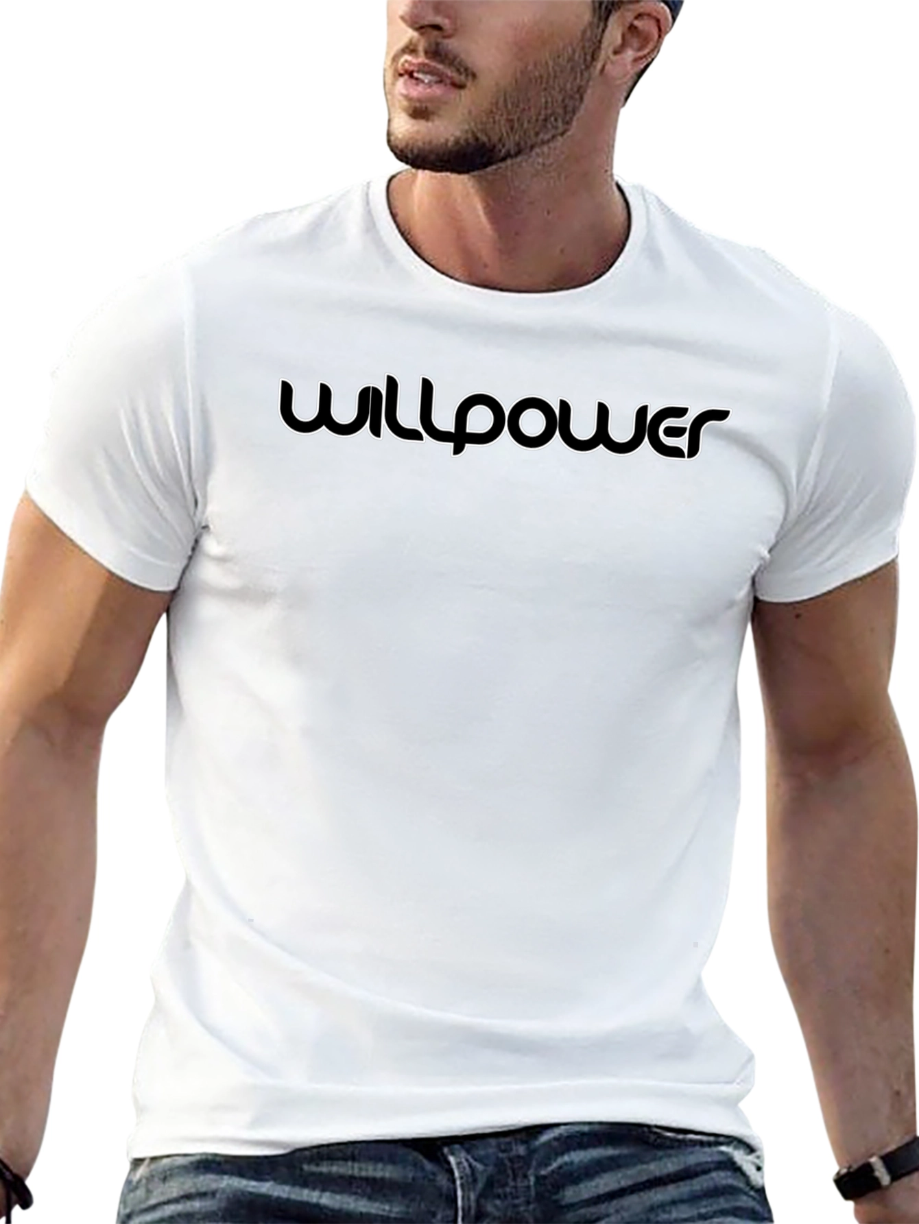 Willpower Graphic Print Black T-Shirt