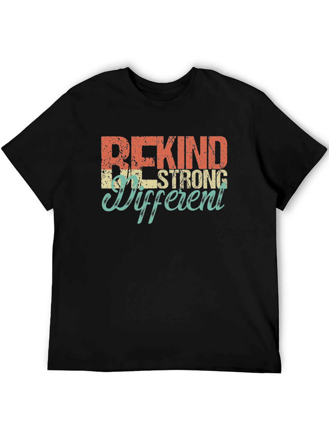 Be Kind Strong Different Graphic Tee - Black