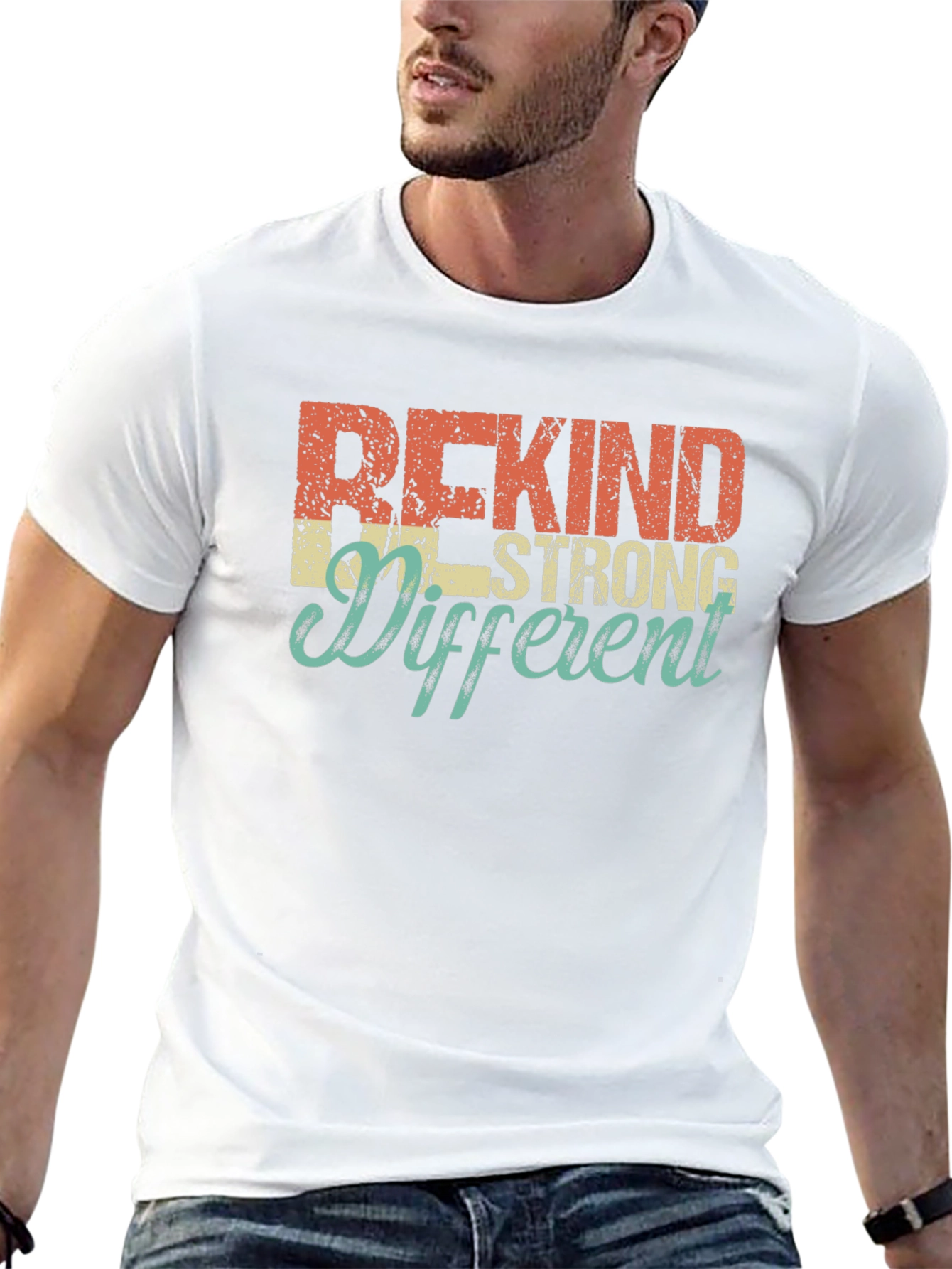 Be Kind Strong Different Graphic Tee - Black
