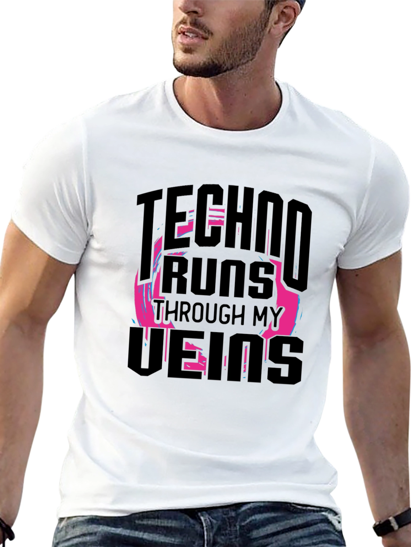 Techno Runs Through My Veins Graphic T-Shirt