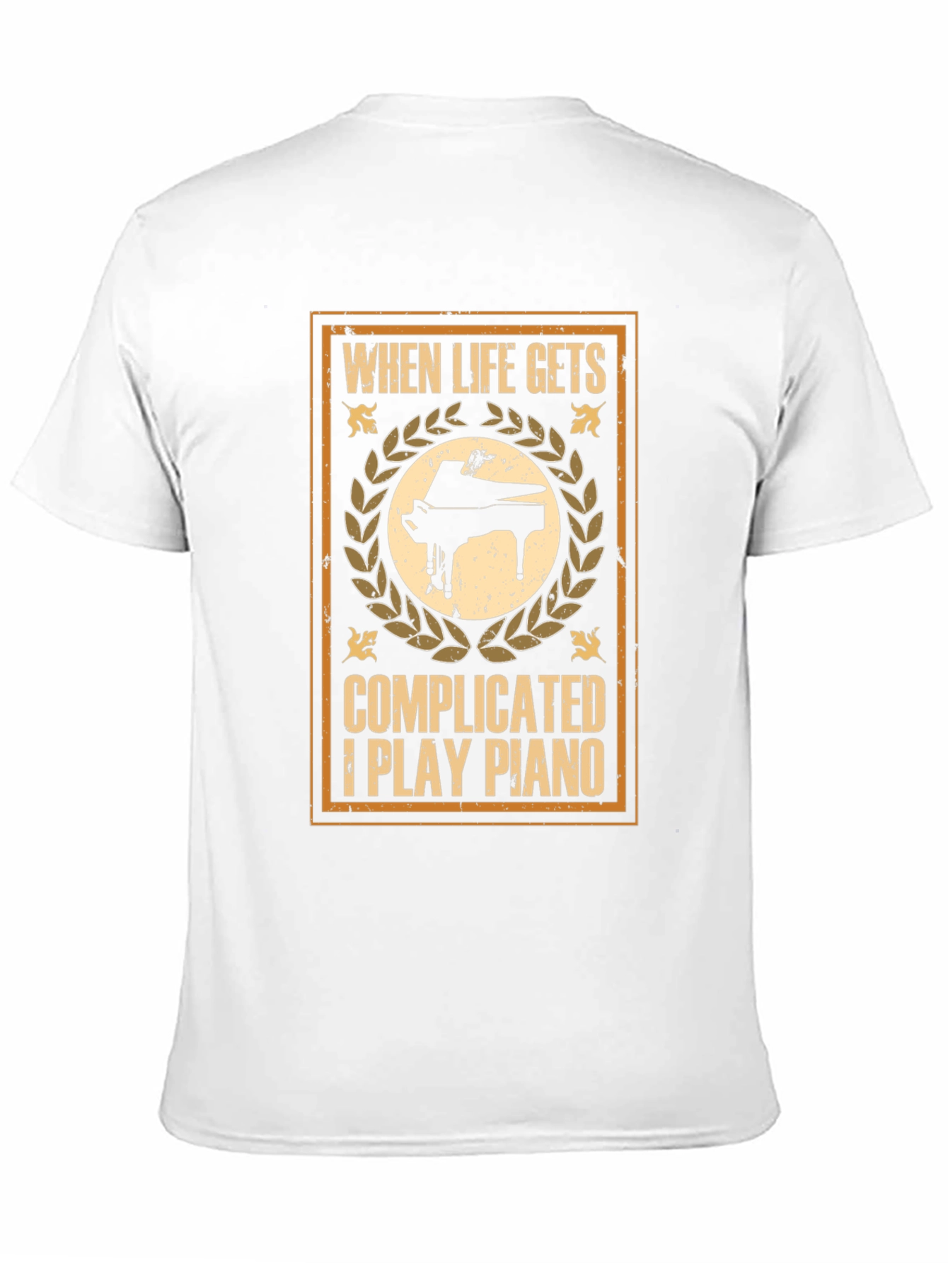 When Life Gets Complicated I Play Piano Graphic T-Shirt