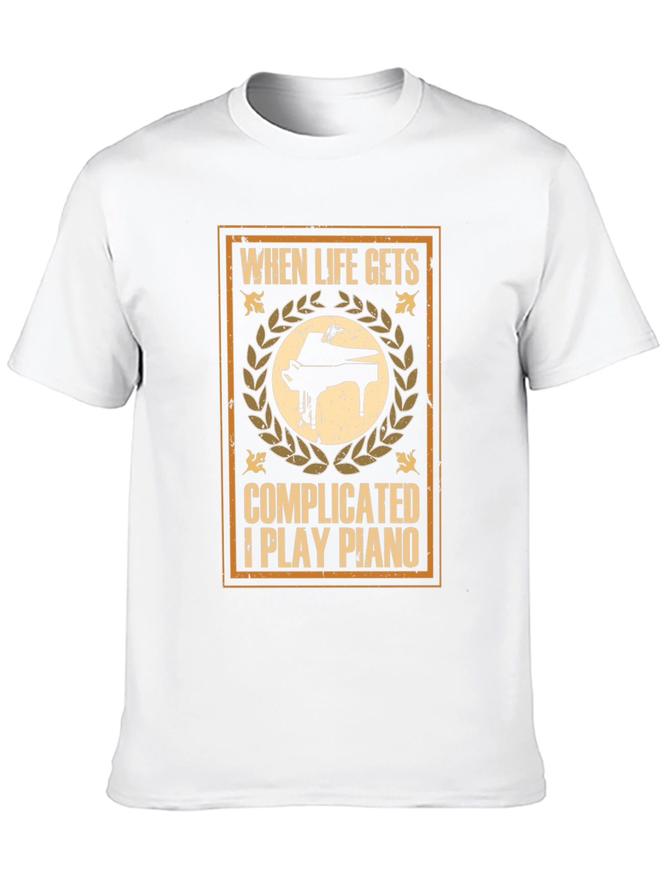 When Life Gets Complicated I Play Piano Graphic T-Shirt