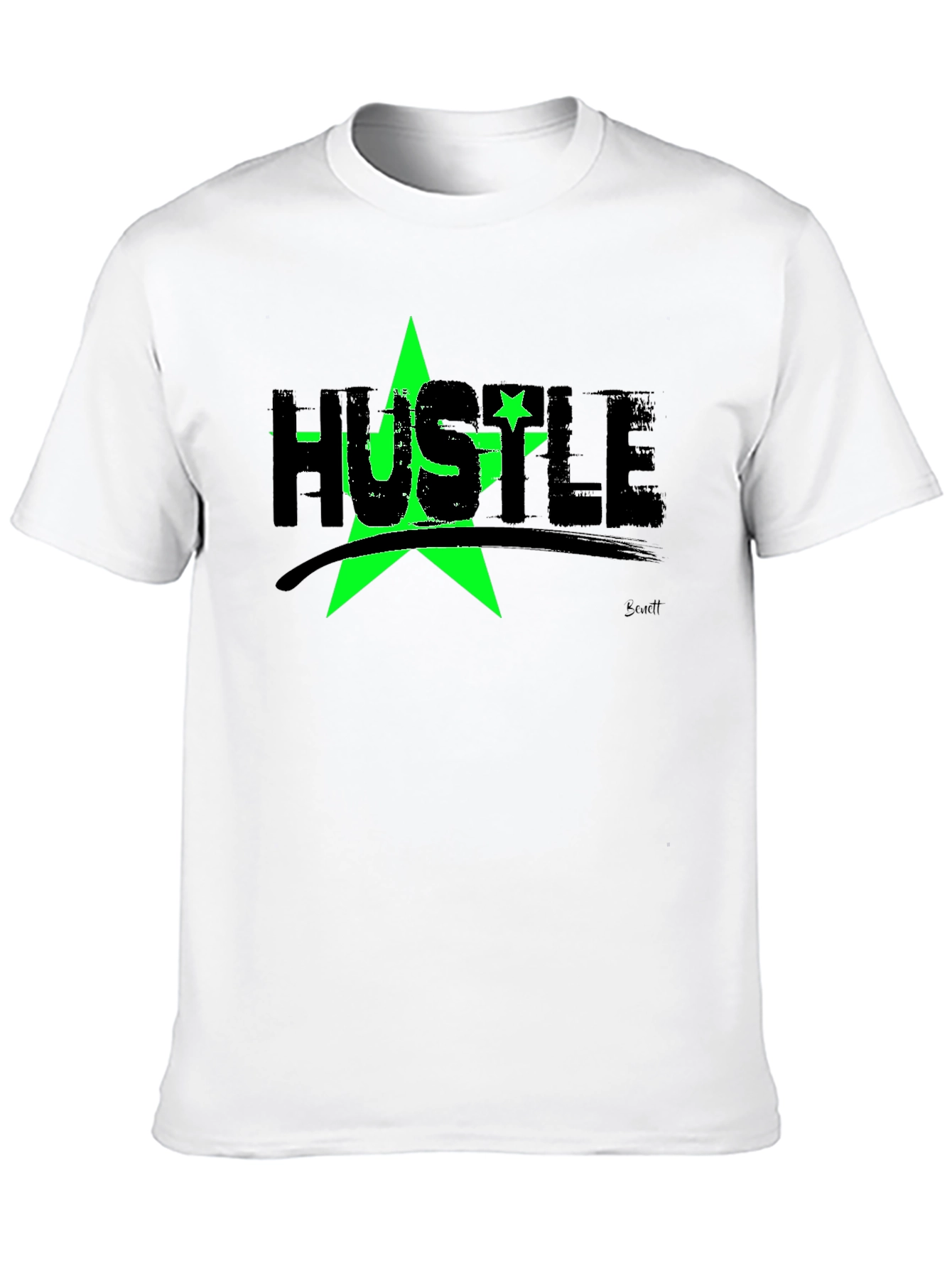 Hustle Star Graphic T-Shirt - Black