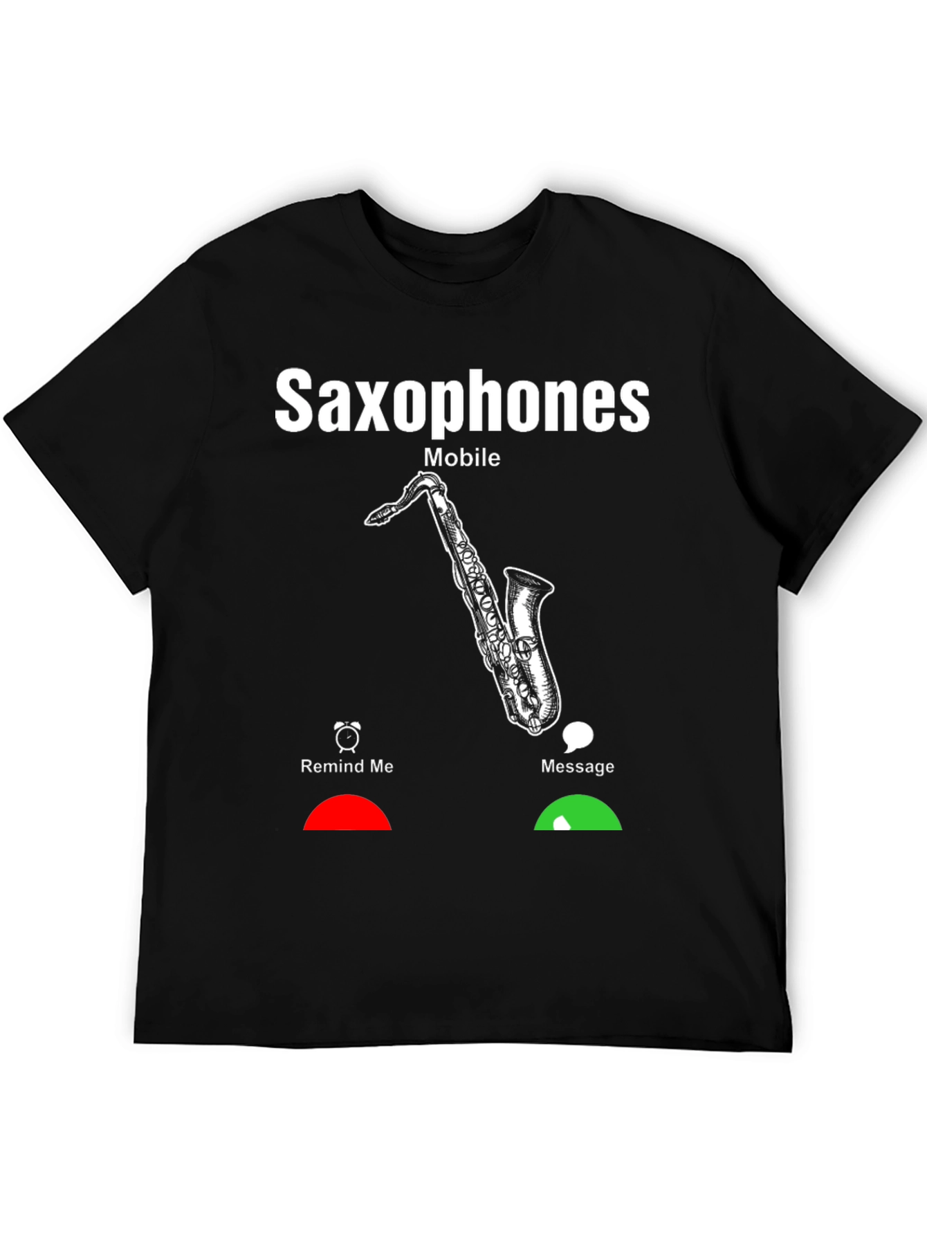 Saxophone Mobile T-Shirt - Music Lover Gift
