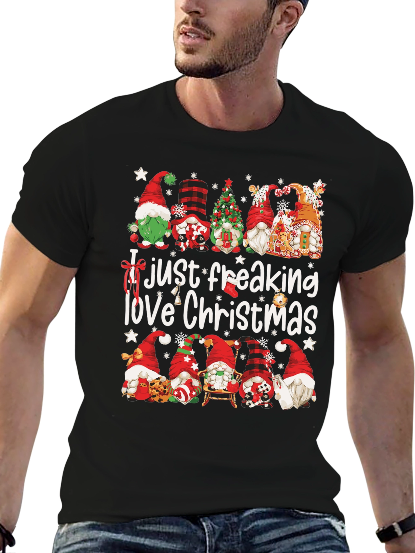 Funny Christmas Gnome Graphic Tee
