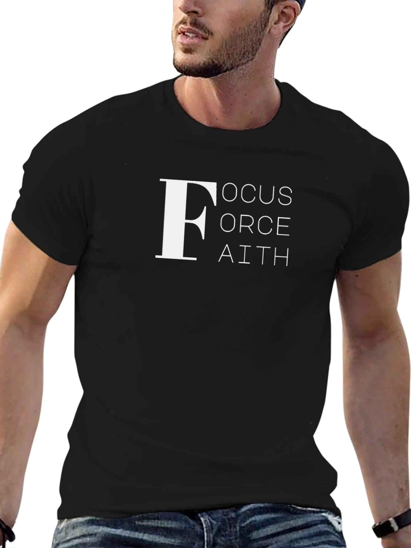Focus Force Faith Black T-Shirt
