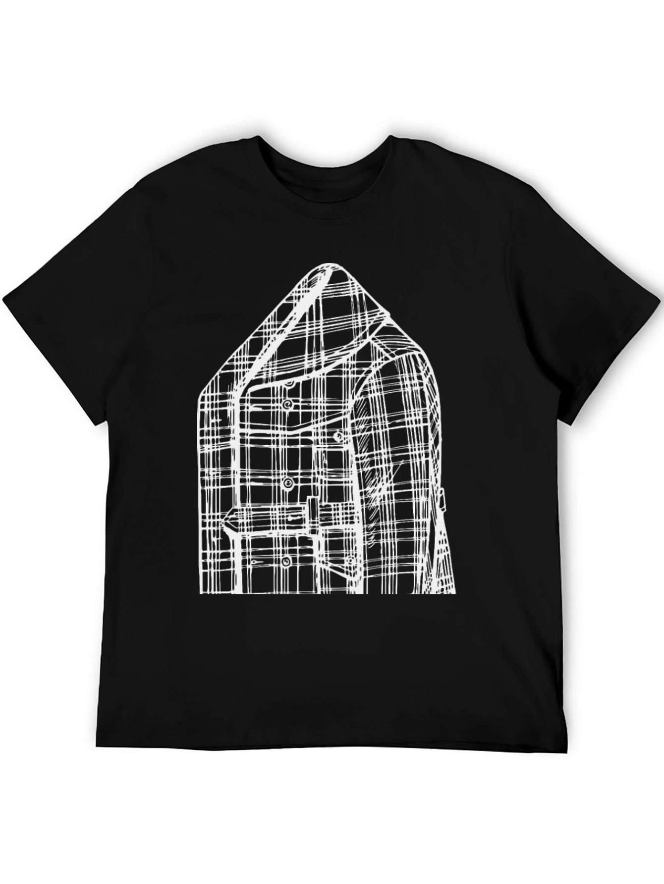 Plaid Jacket Graphic Tee - Modern Fashion Statement