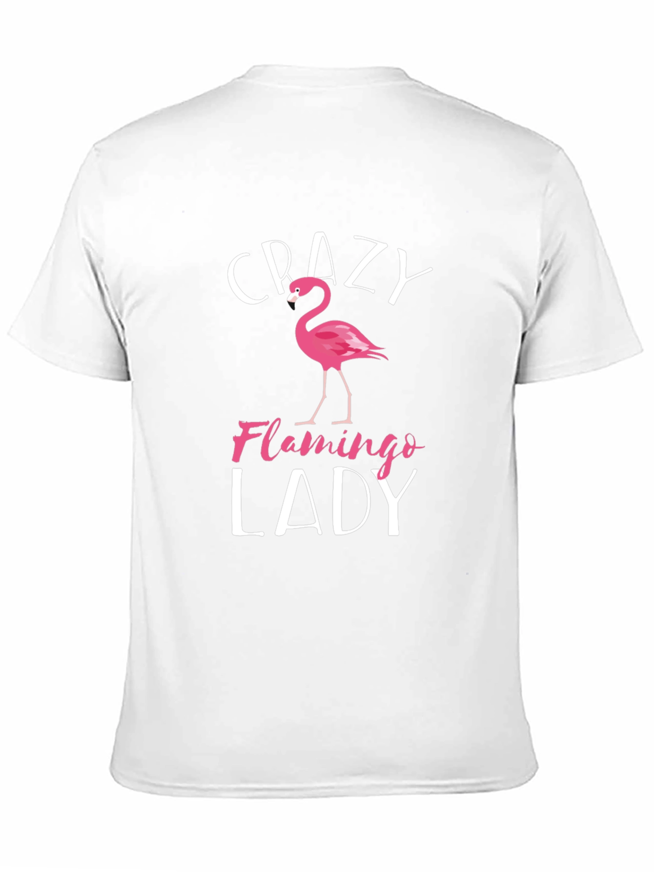 Crazy Flamingo Lady Graphic T-Shirt