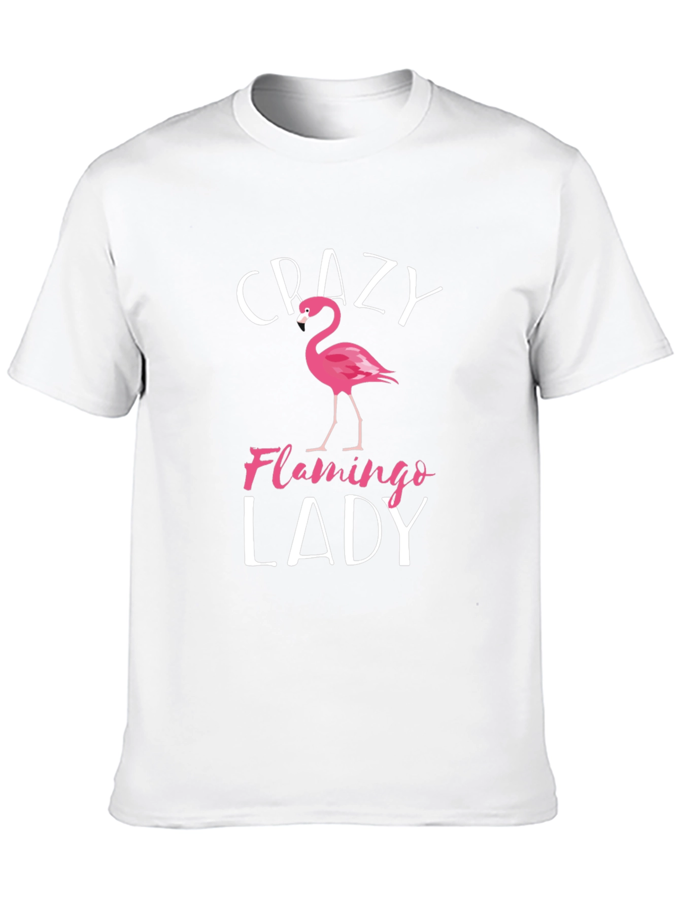 Crazy Flamingo Lady Graphic T-Shirt