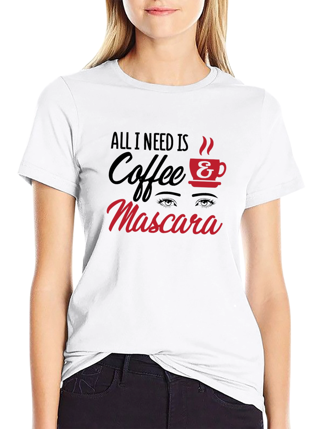 Coffee and Mascara Graphic T-Shirt