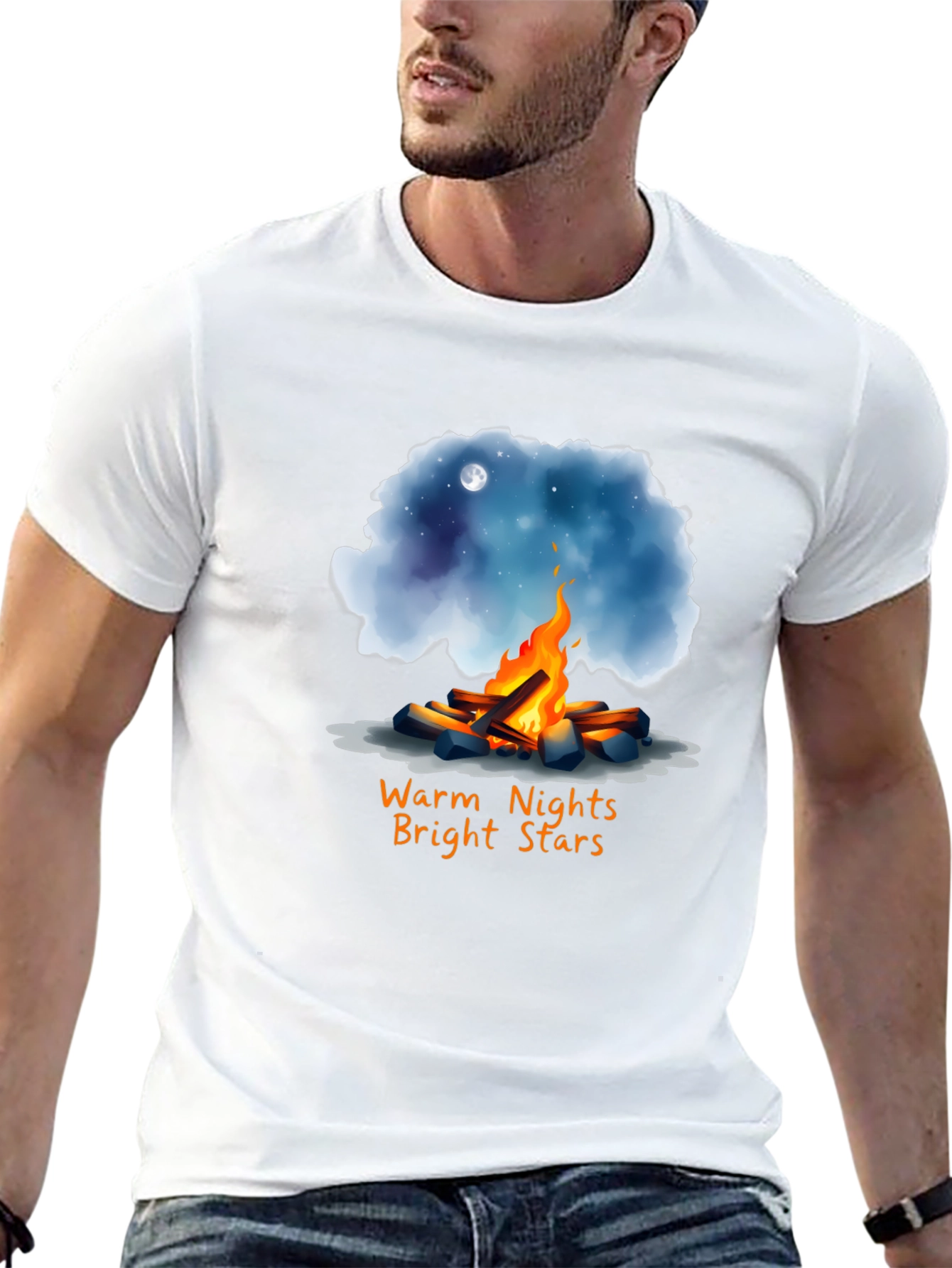Warm Nights Bright Stars Graphic T-Shirt