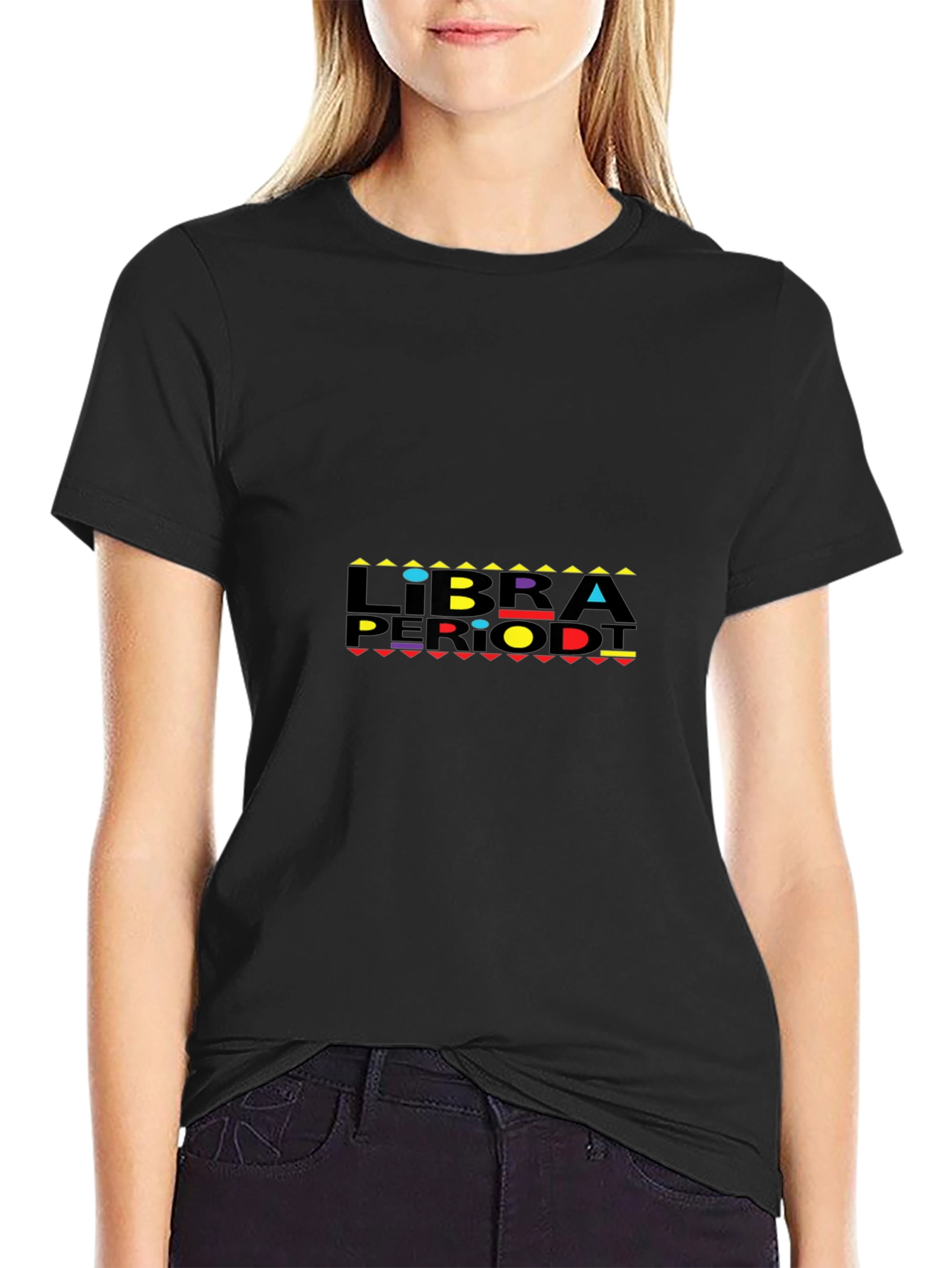 Libra Period! Mens Black Graphic T-Shirt