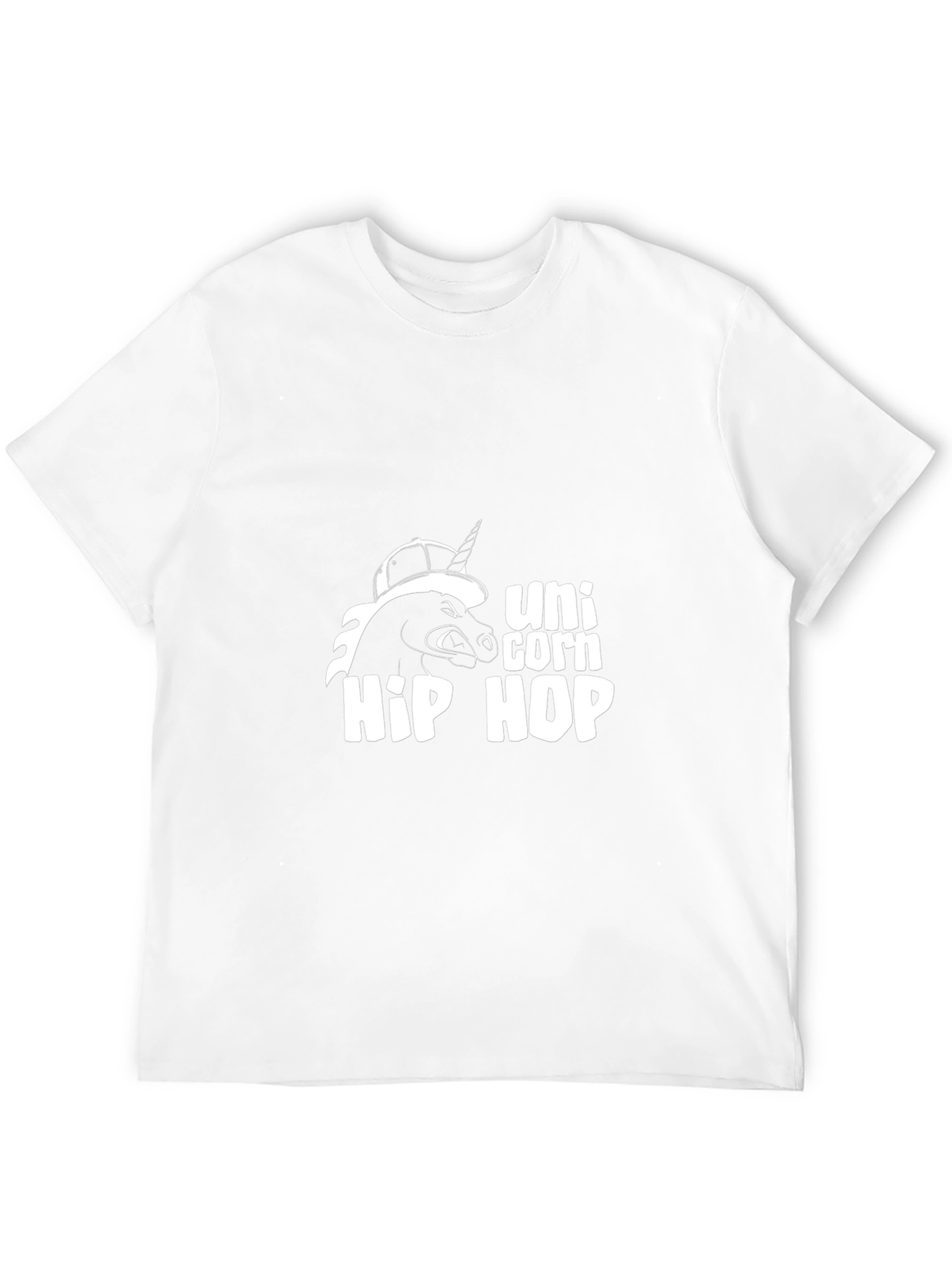 Unicorn Hip Hop Graphic Black T-Shirt
