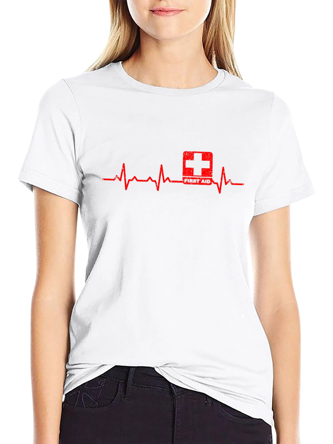 First Aid EKG Pulse Black T-Shirt