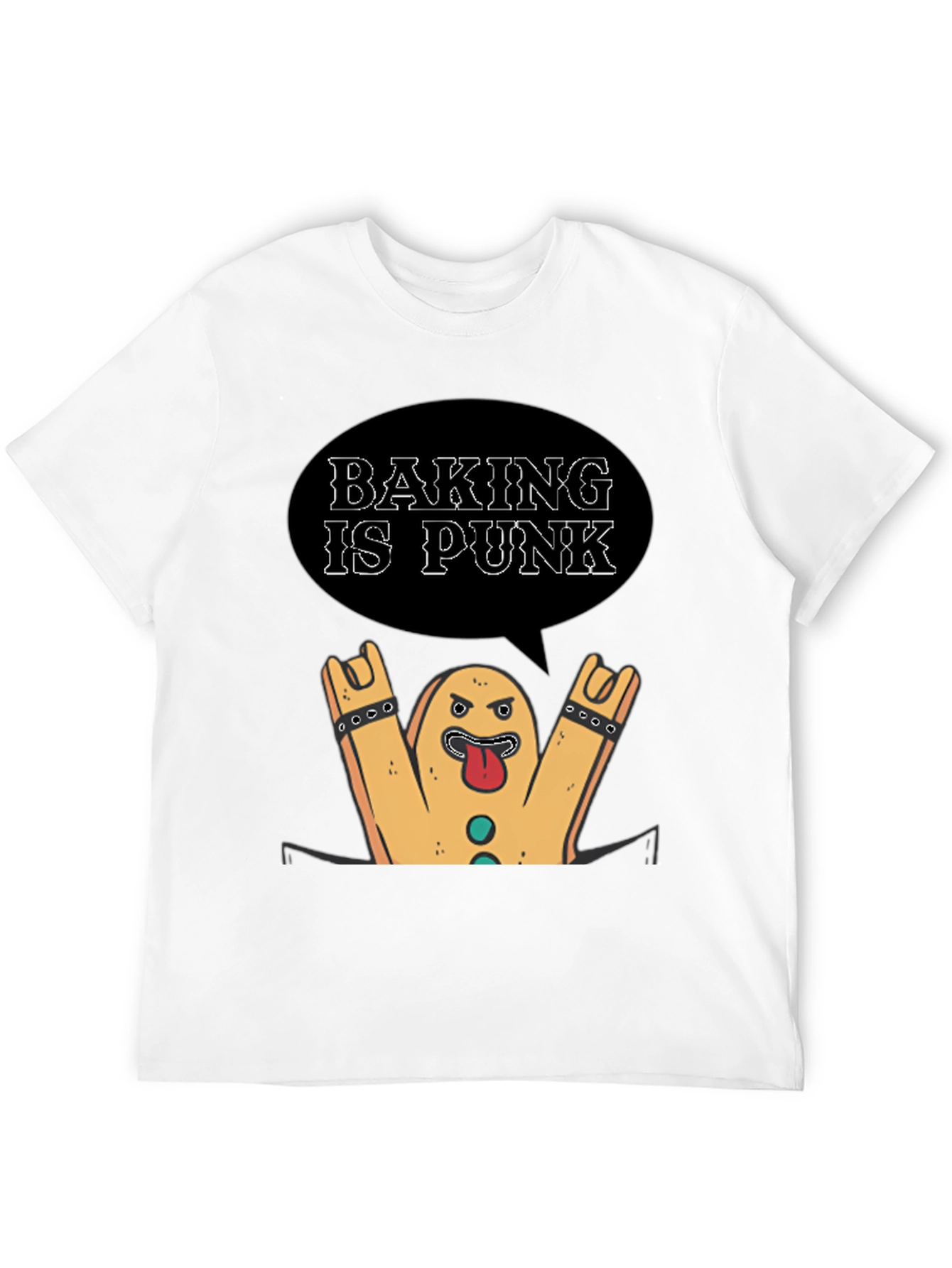 Baking is Punk T-Shirt - Rocking Gingerbread Man!