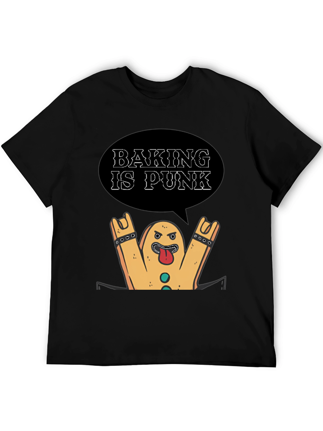 Baking is Punk T-Shirt - Rocking Gingerbread Man!