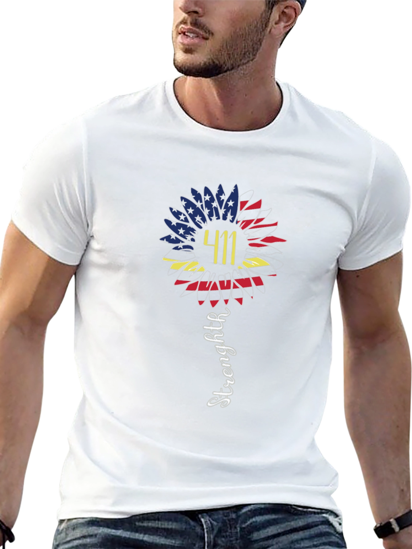 411 Strength Sunflower Graphic T-Shirt
