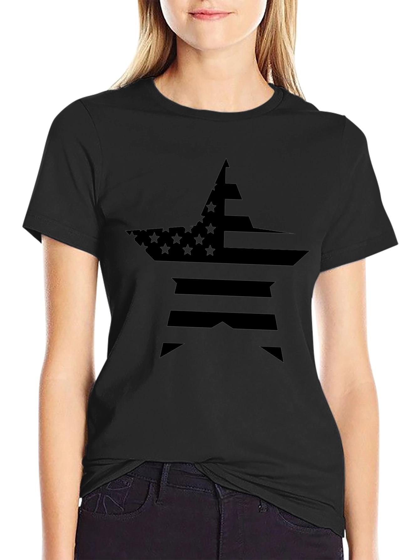 American Flag Star Graphic Tee