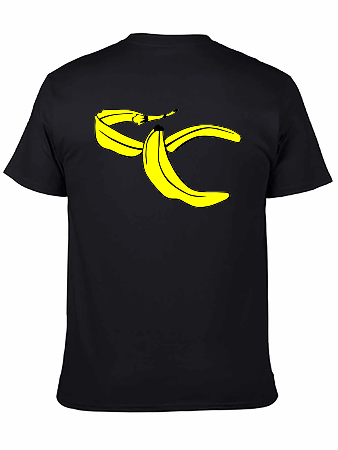 Banana Peel Graphic Tee - Black Cotton T-Shirt