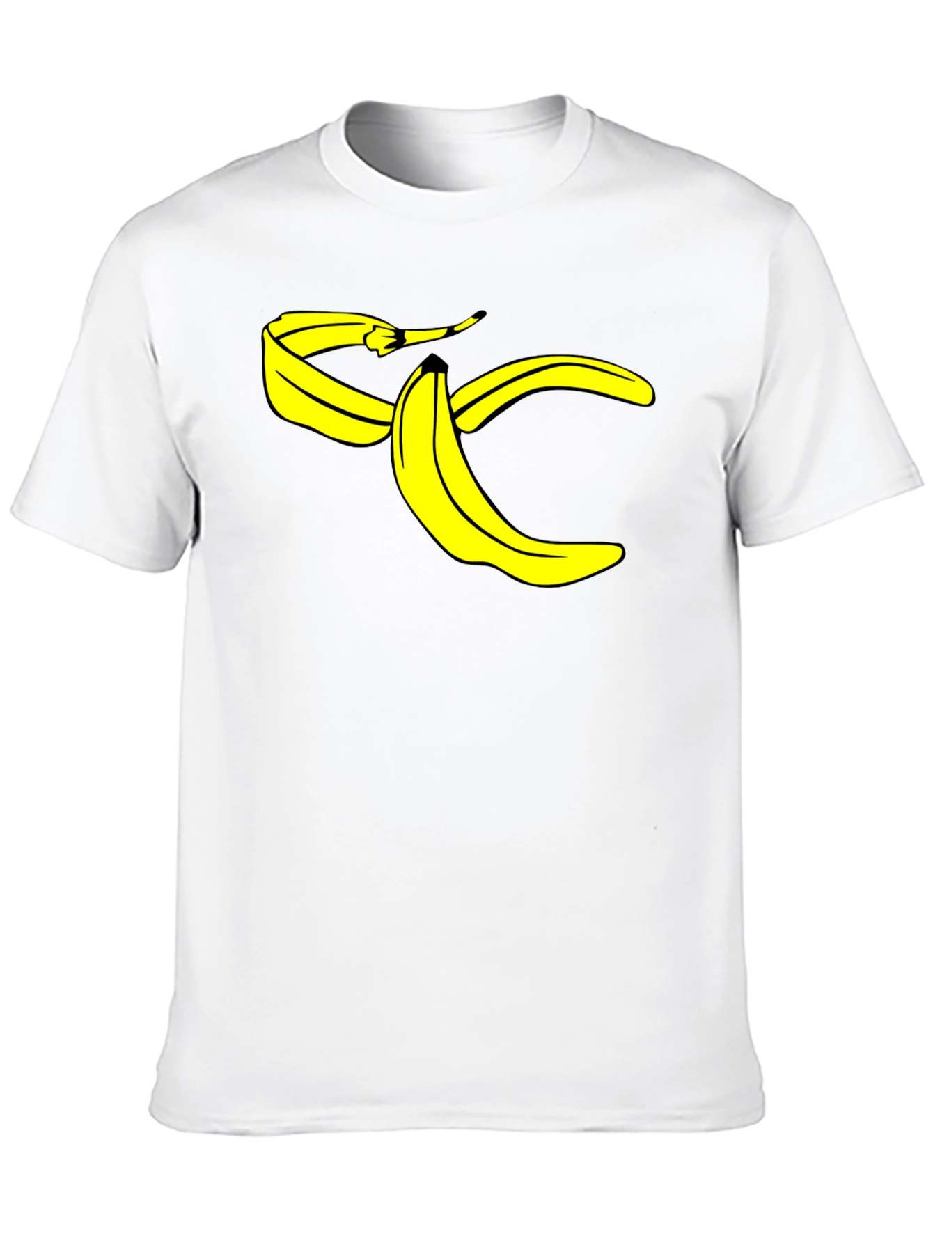Banana Peel Graphic Tee - Black Cotton T-Shirt