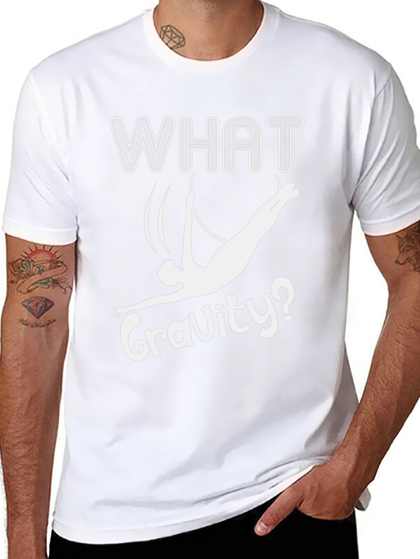 What Gravity? Funny Aerialist T-Shirt - Black