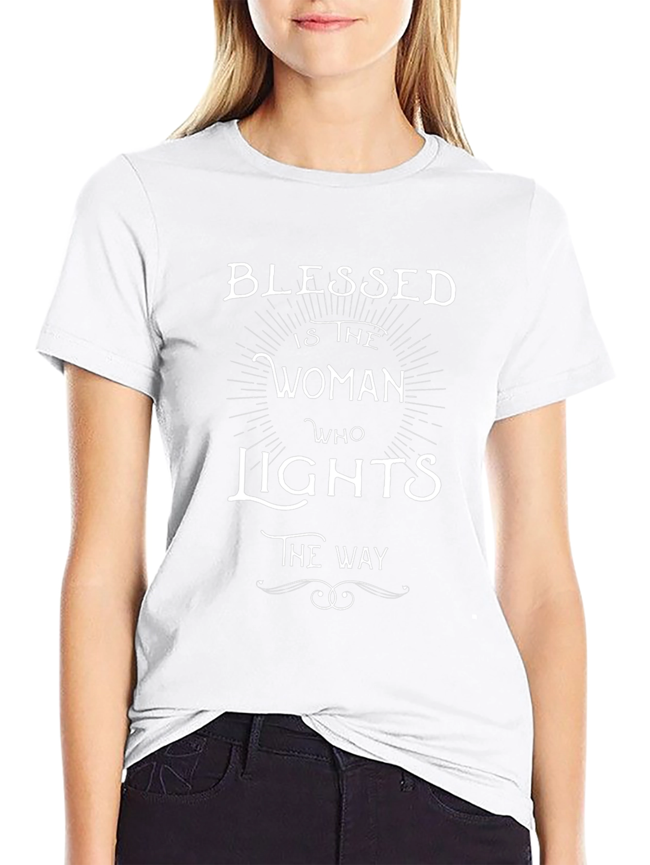 Blessed Woman Graphic Tee - Black