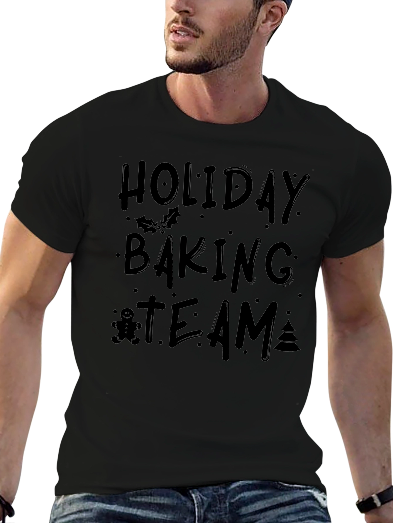 Holiday Baking Team Black T-Shirt