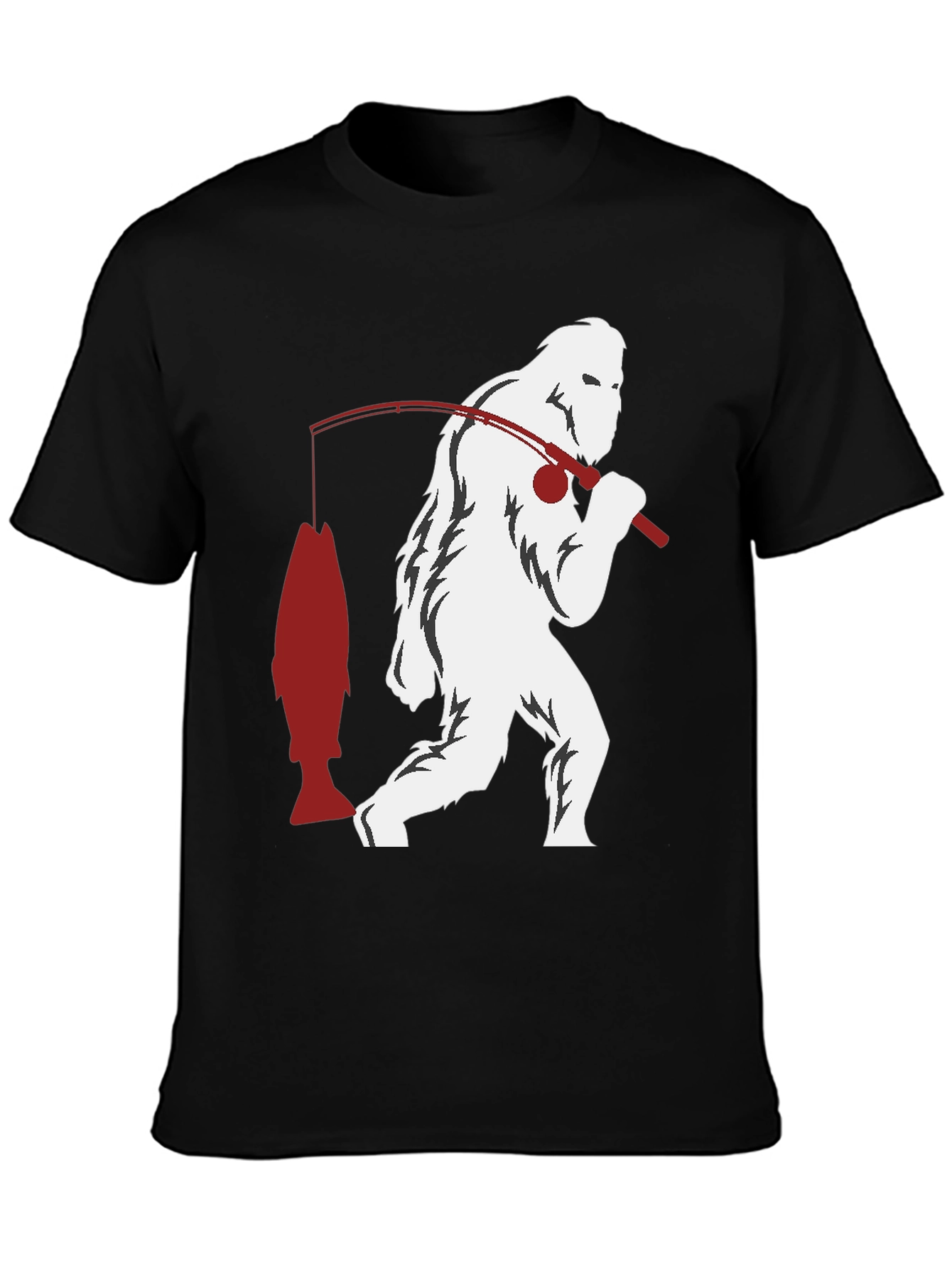 Sasquatch Fishing Graphic Tee