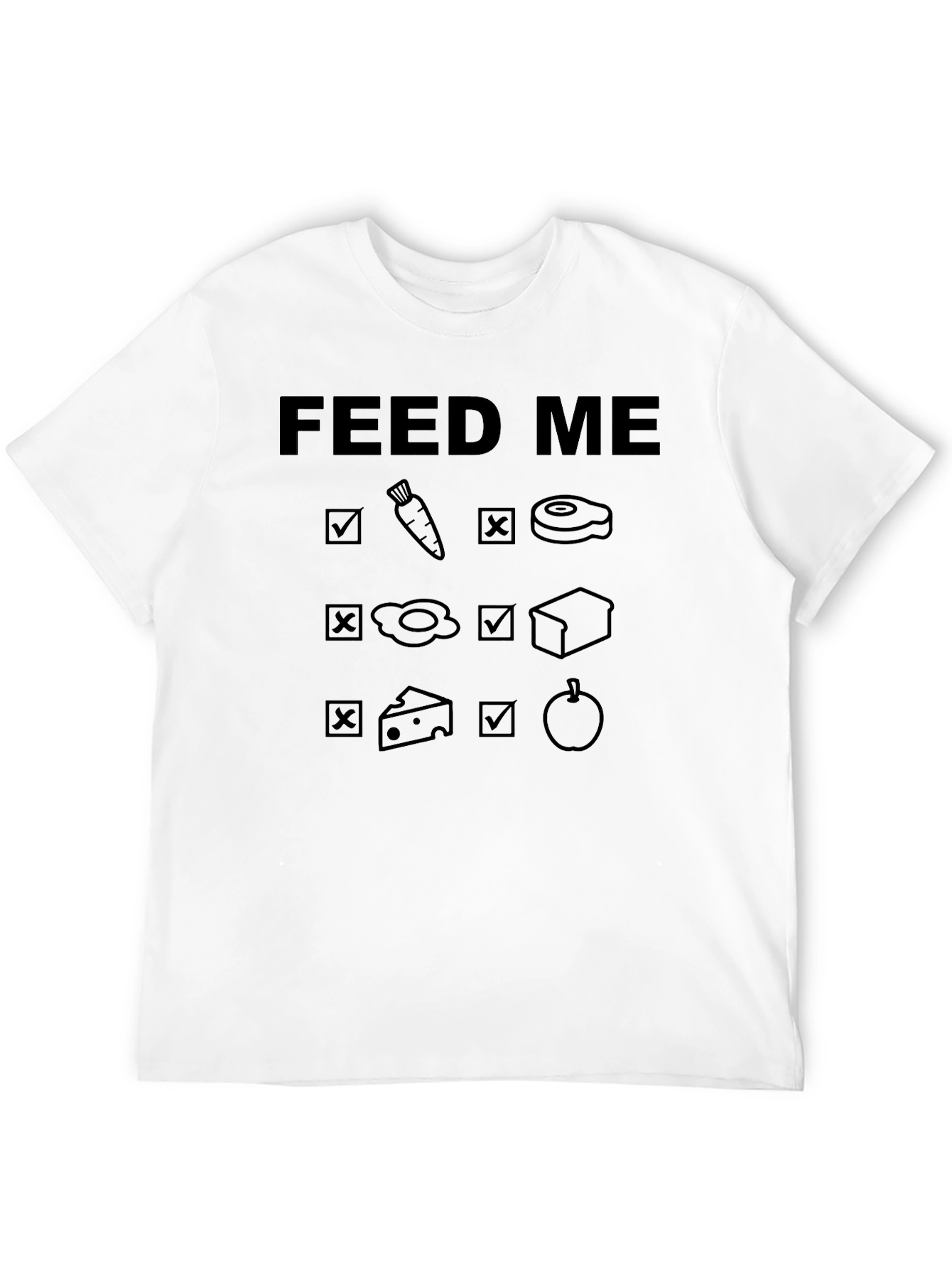 Feed Me T-Shirt - Food Checklists