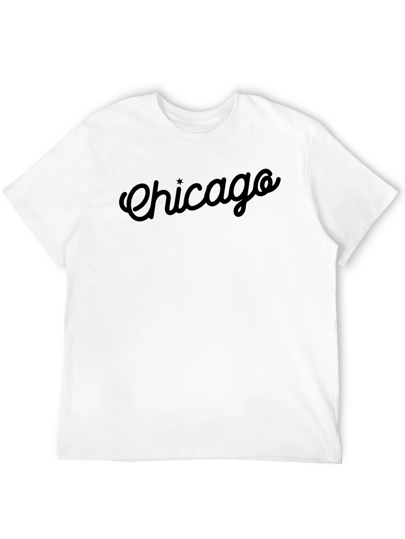 Chicago Script Black T-Shirt