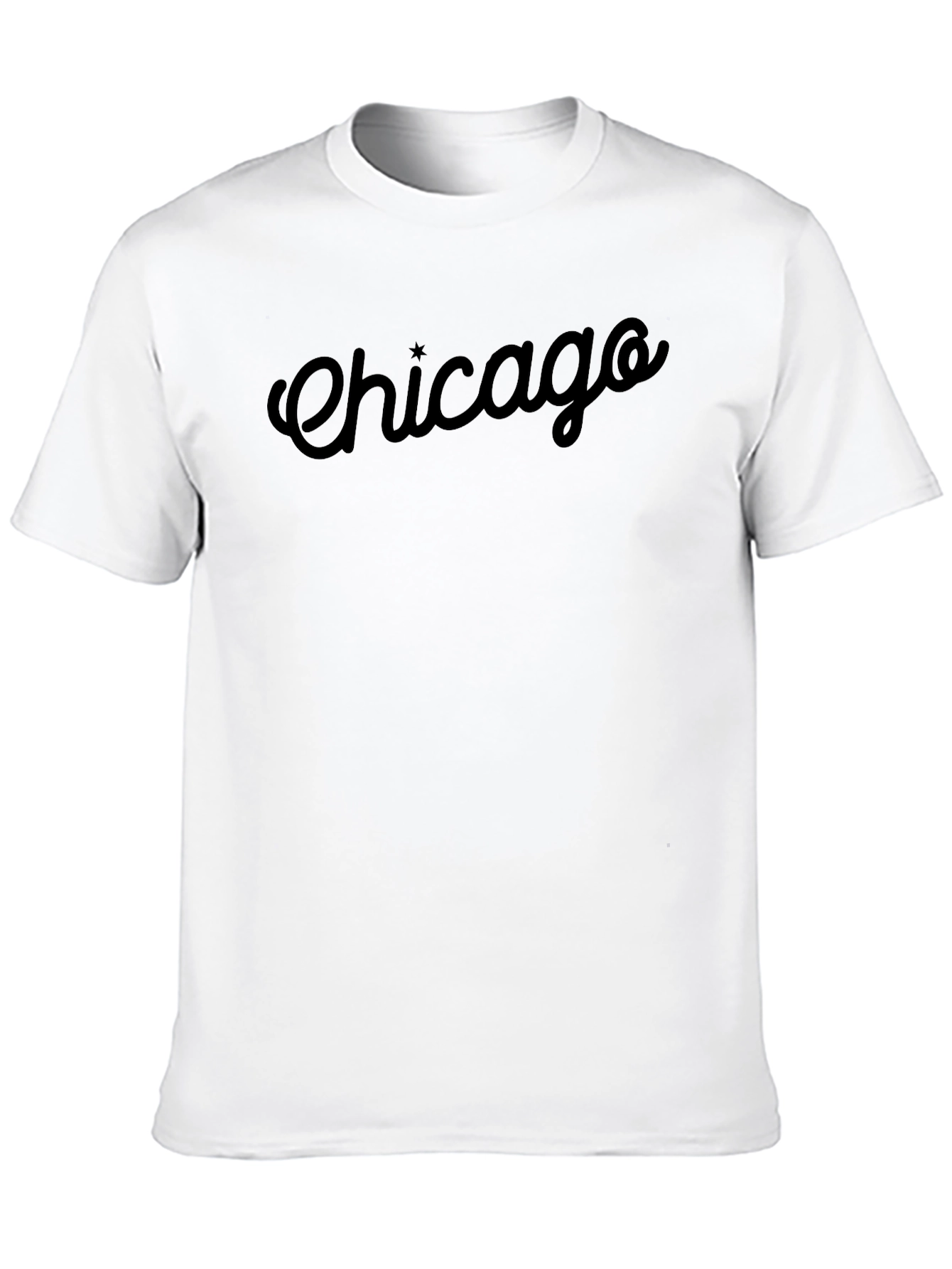 Chicago Script Black T-Shirt